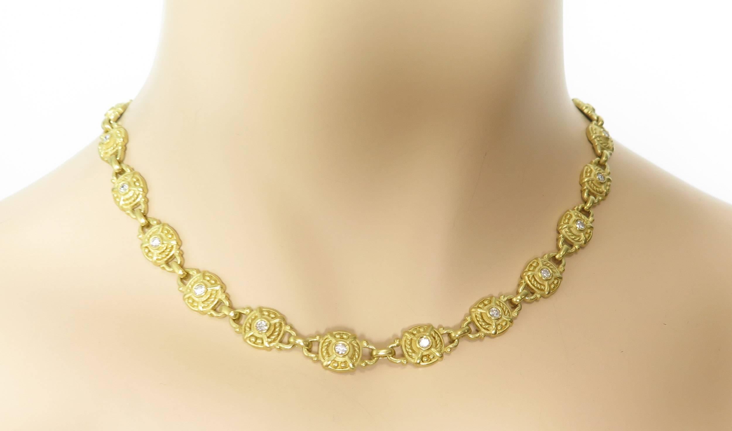 Judith Ripka Diamond Gold Necklace 1