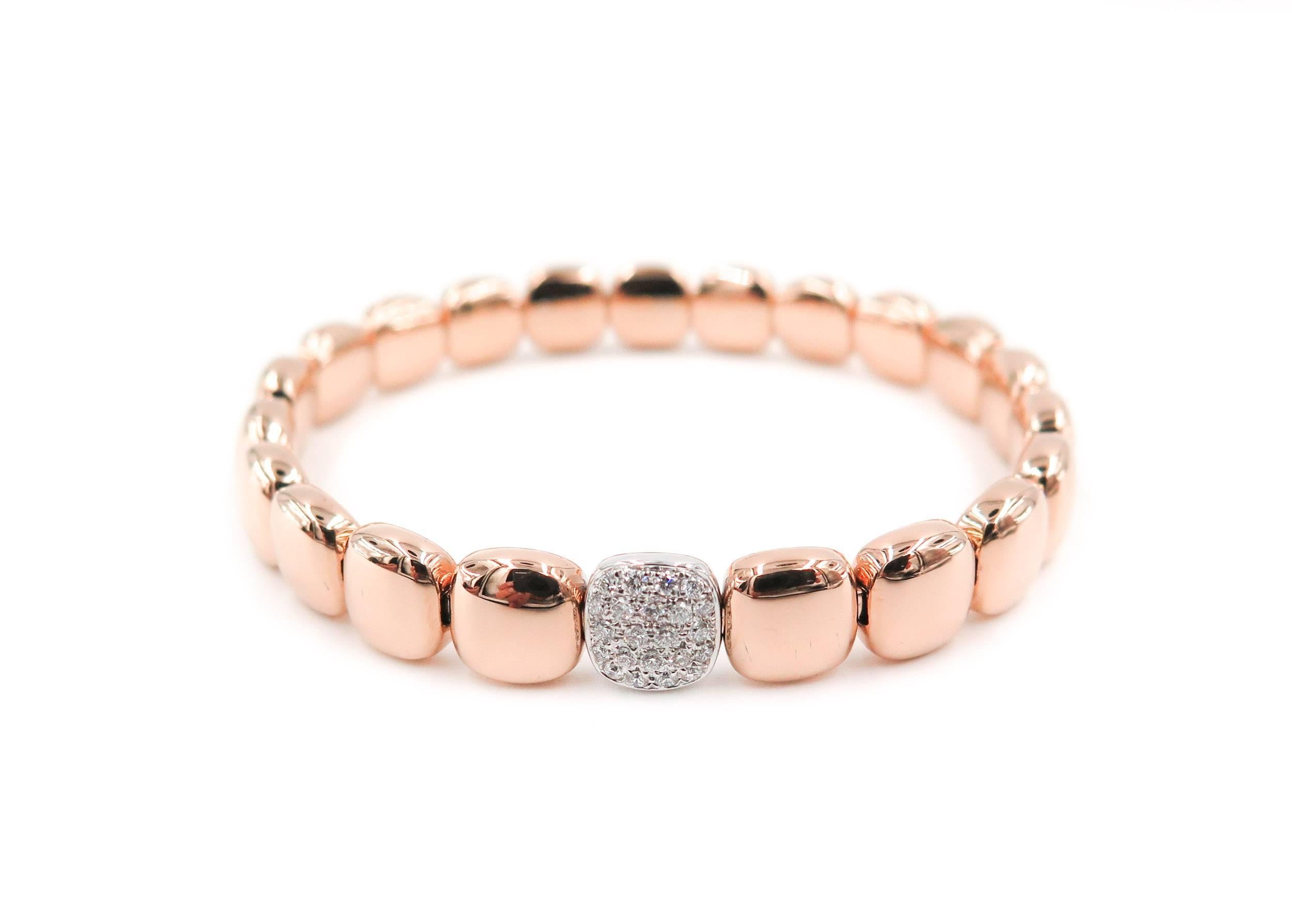  Diamond Rose Gold Bracelet   In New Condition In Greenwich, CT