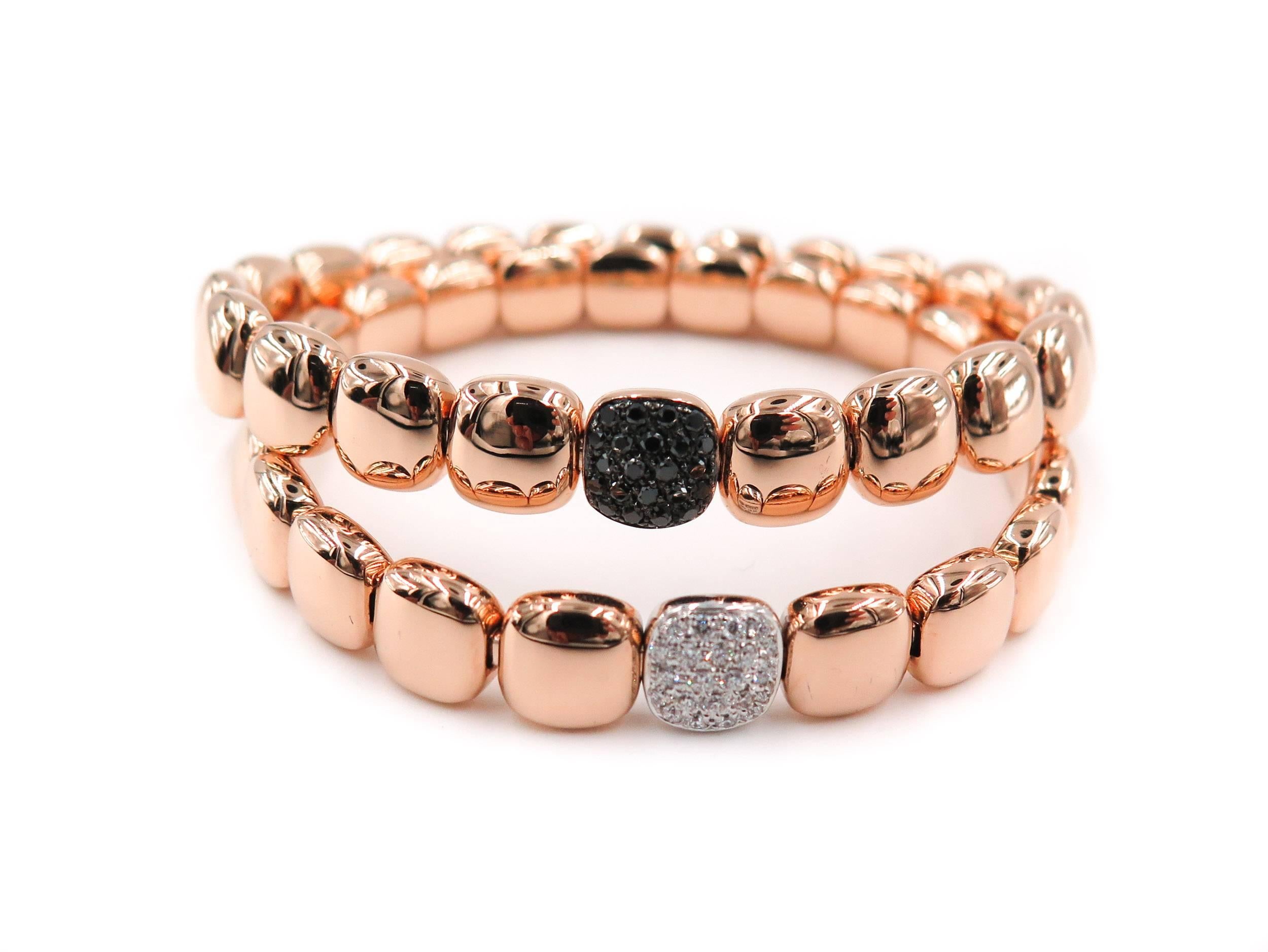 rose gold black diamond bracelet