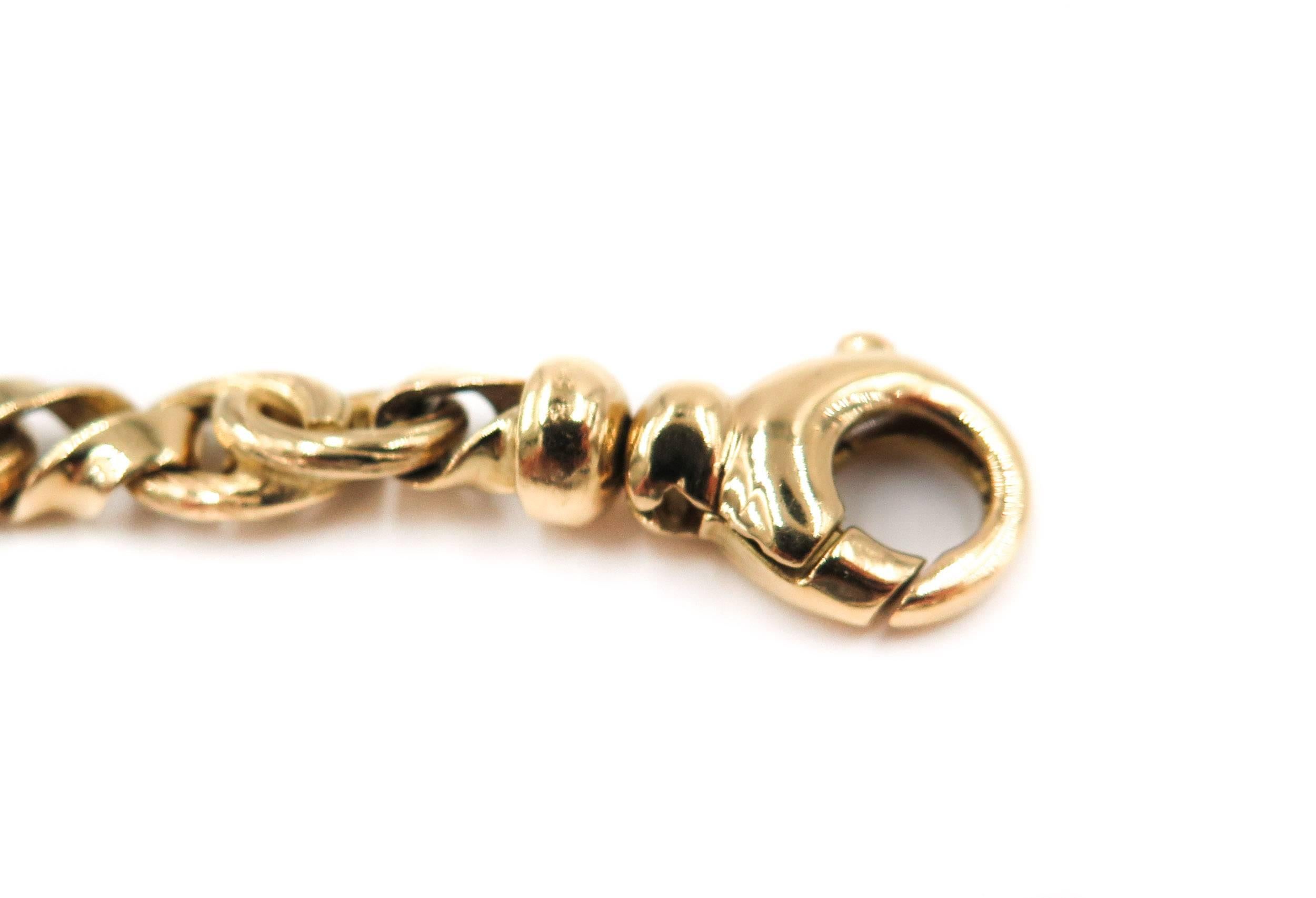 Satin and Polished Gold Bracelet In New Condition For Sale In Greenwich, CT
