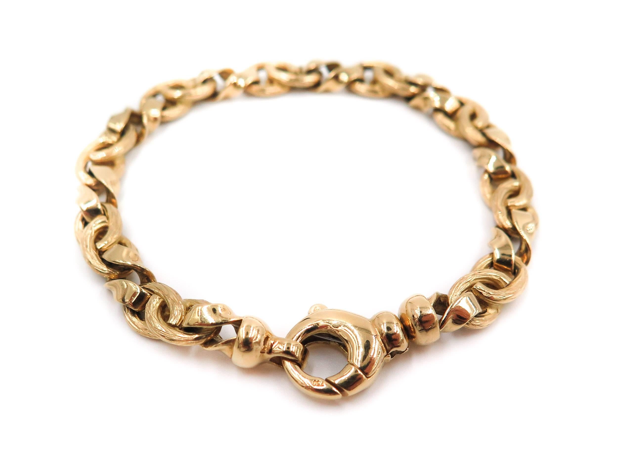 Modern Satin and Polished Gold Bracelet
