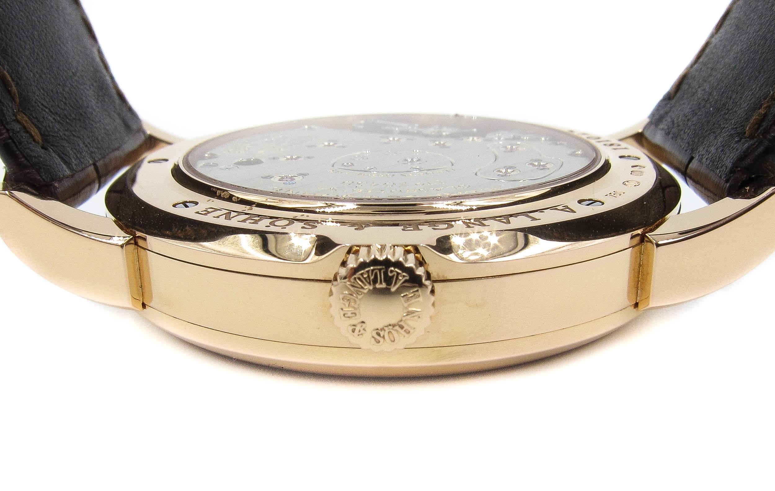 A. Lange & Söhne Rose Gold Grand Lange 1 Wristwatch 2
