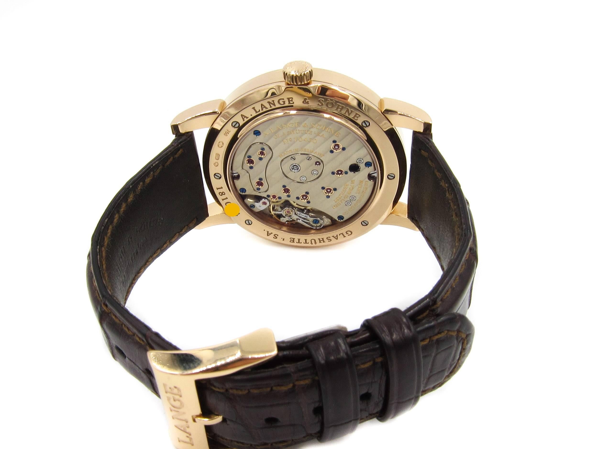 Modern A. Lange & Söhne Rose Gold Grand Lange 1 Wristwatch