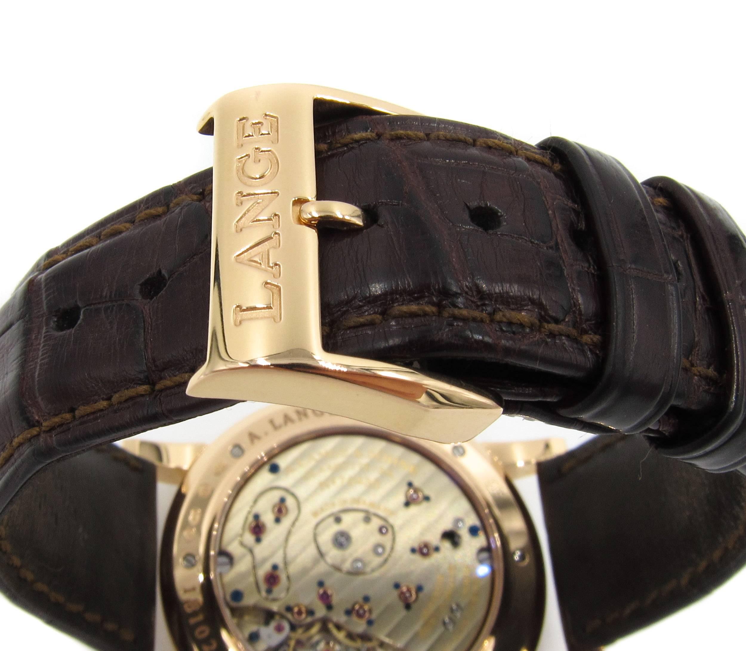 A. Lange & Söhne Rose Gold Grand Lange 1 Wristwatch 3