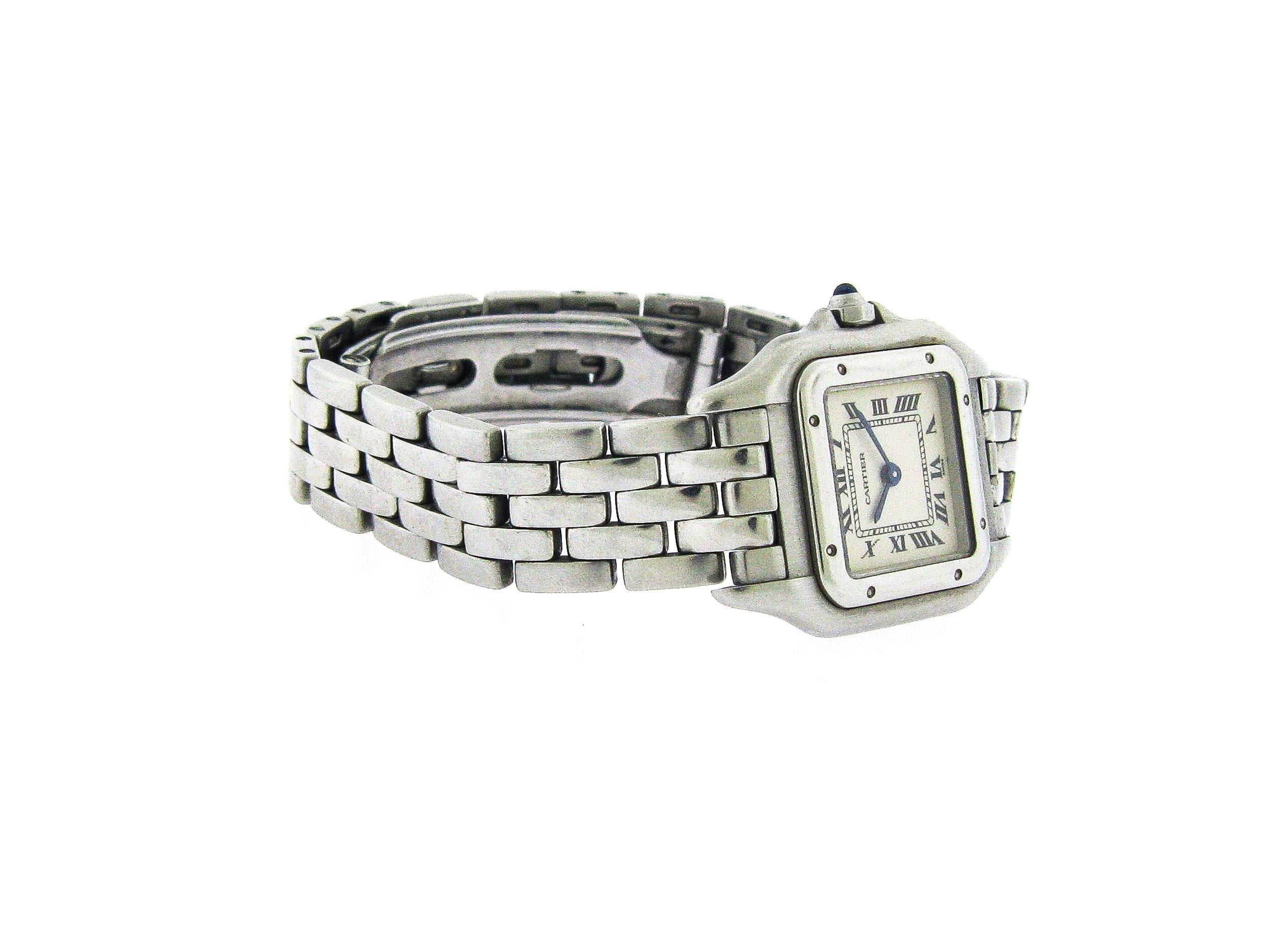 Ladies Cartier Mini Panthere Stainless Steel Ref. W25033P5 In Excellent Condition In Greenwich, CT