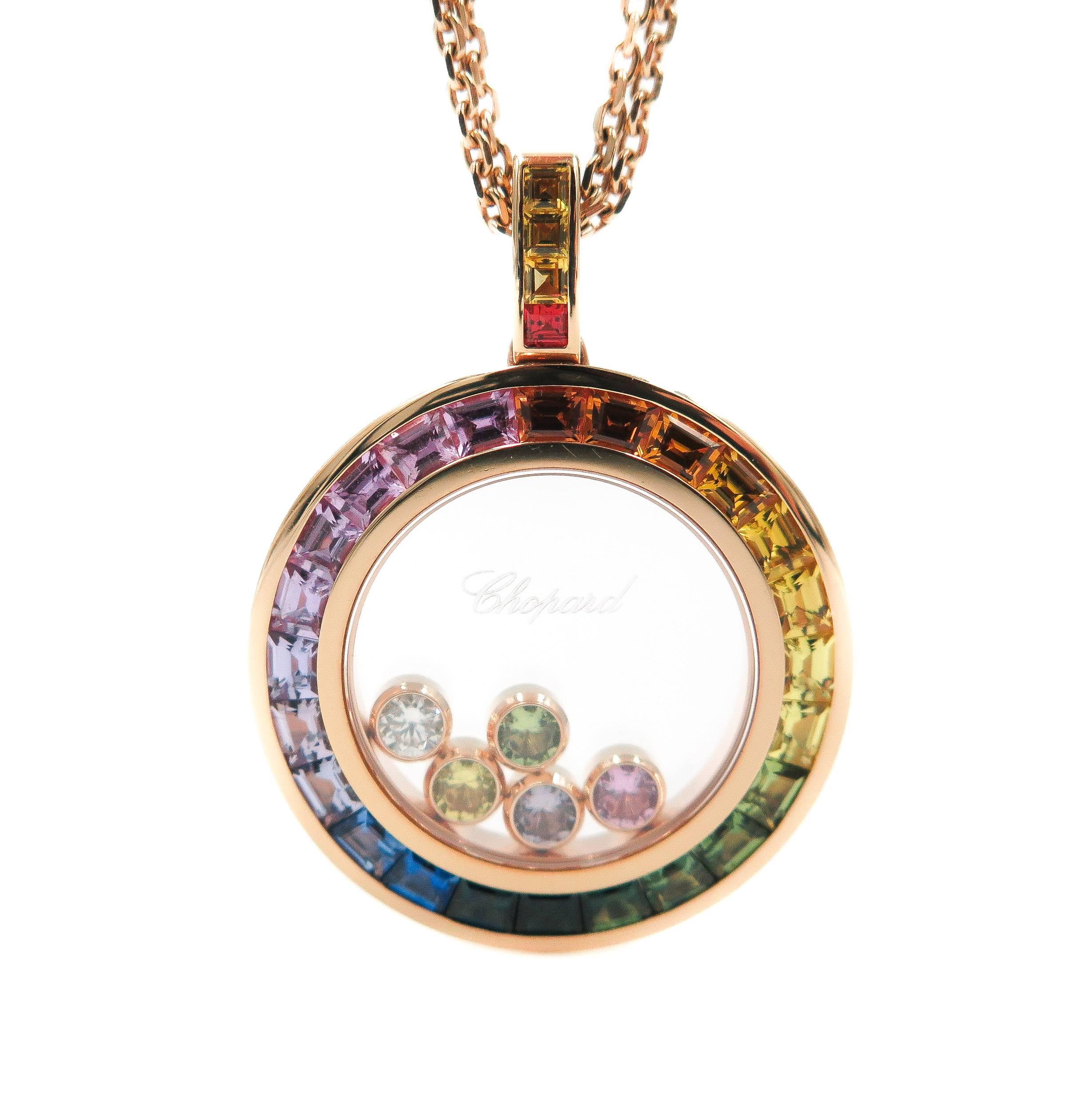 Chopard Rainbow Happy Diamond Rose Gold Pendant