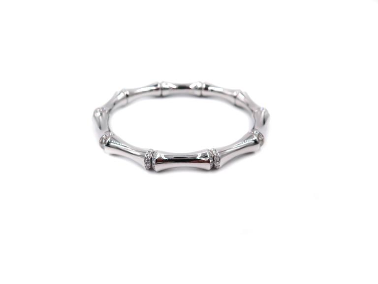 gucci white gold bangle