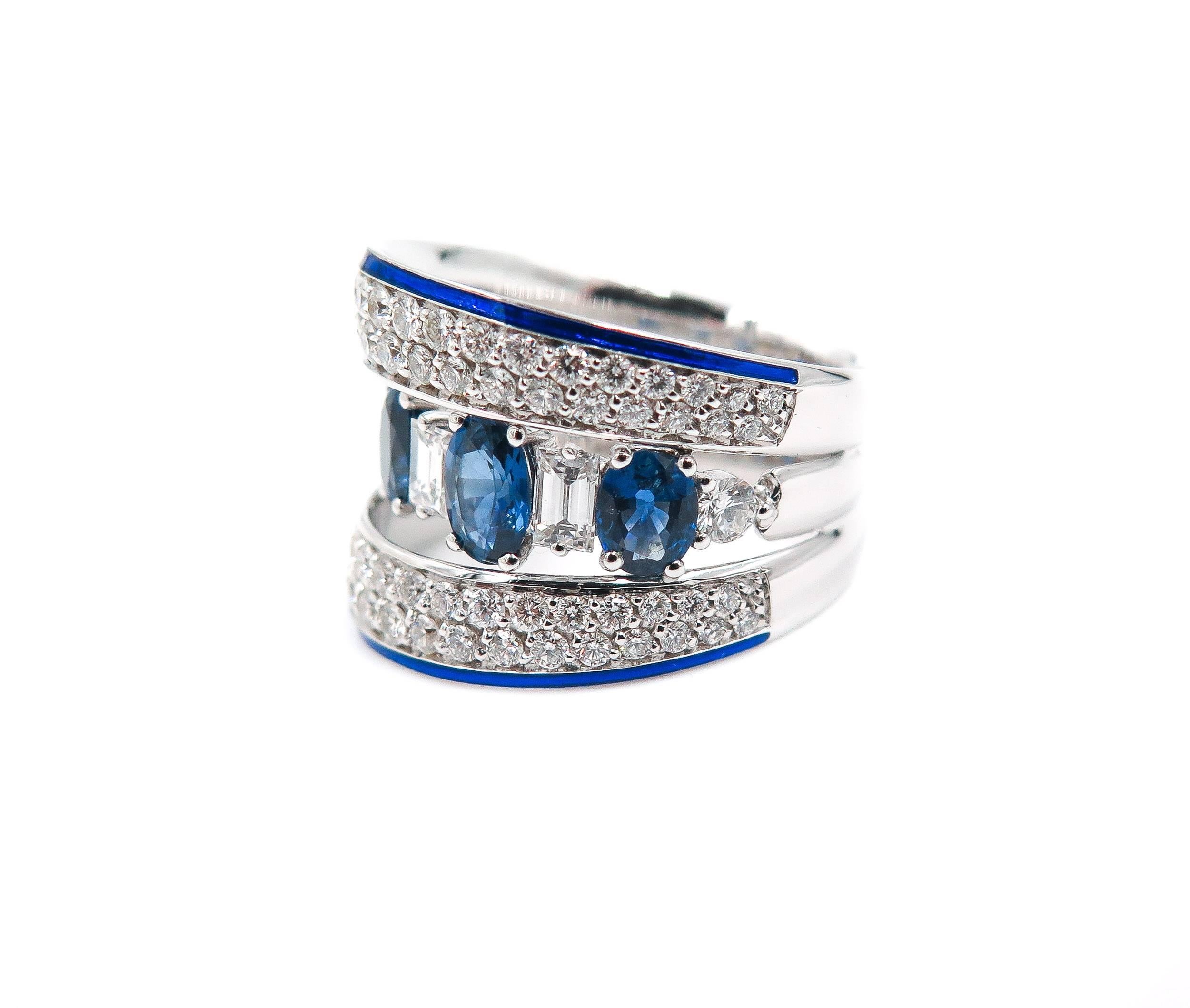 wide band sapphire ring