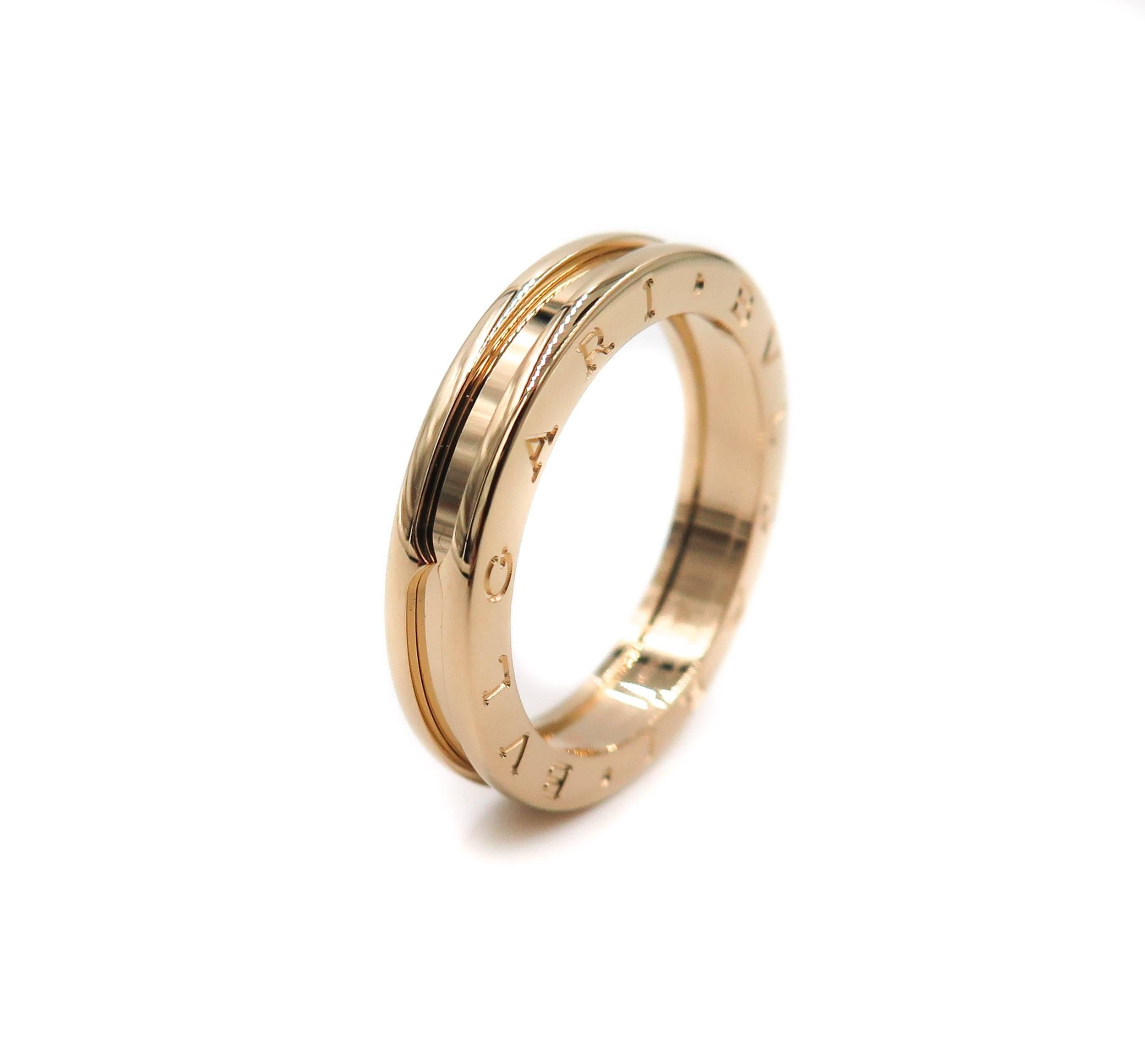 Modern Rose Gold B Zero 1 Bulgari Ring