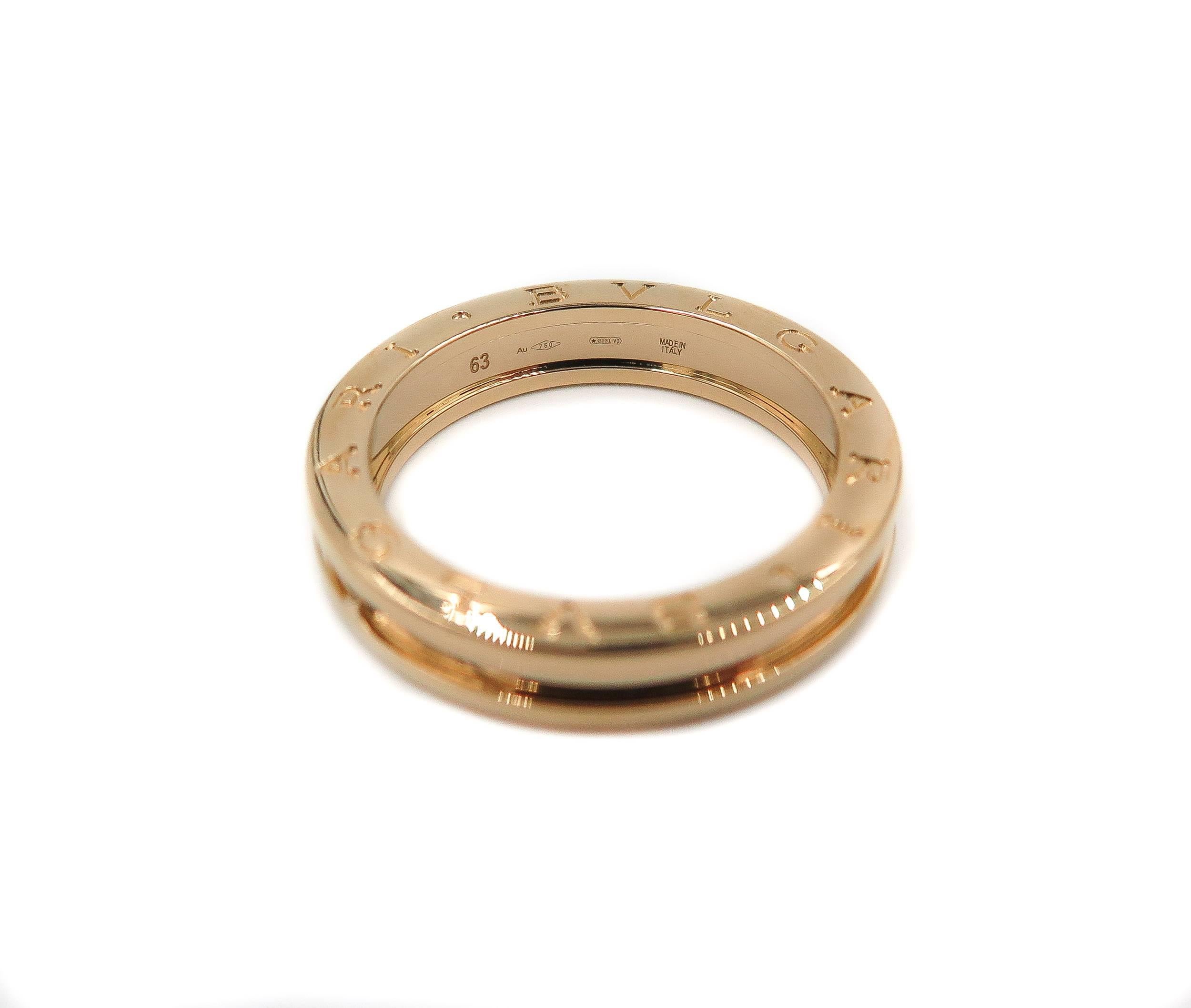 Rose Gold B Zero 1 Bulgari Ring In New Condition In Greenwich, CT