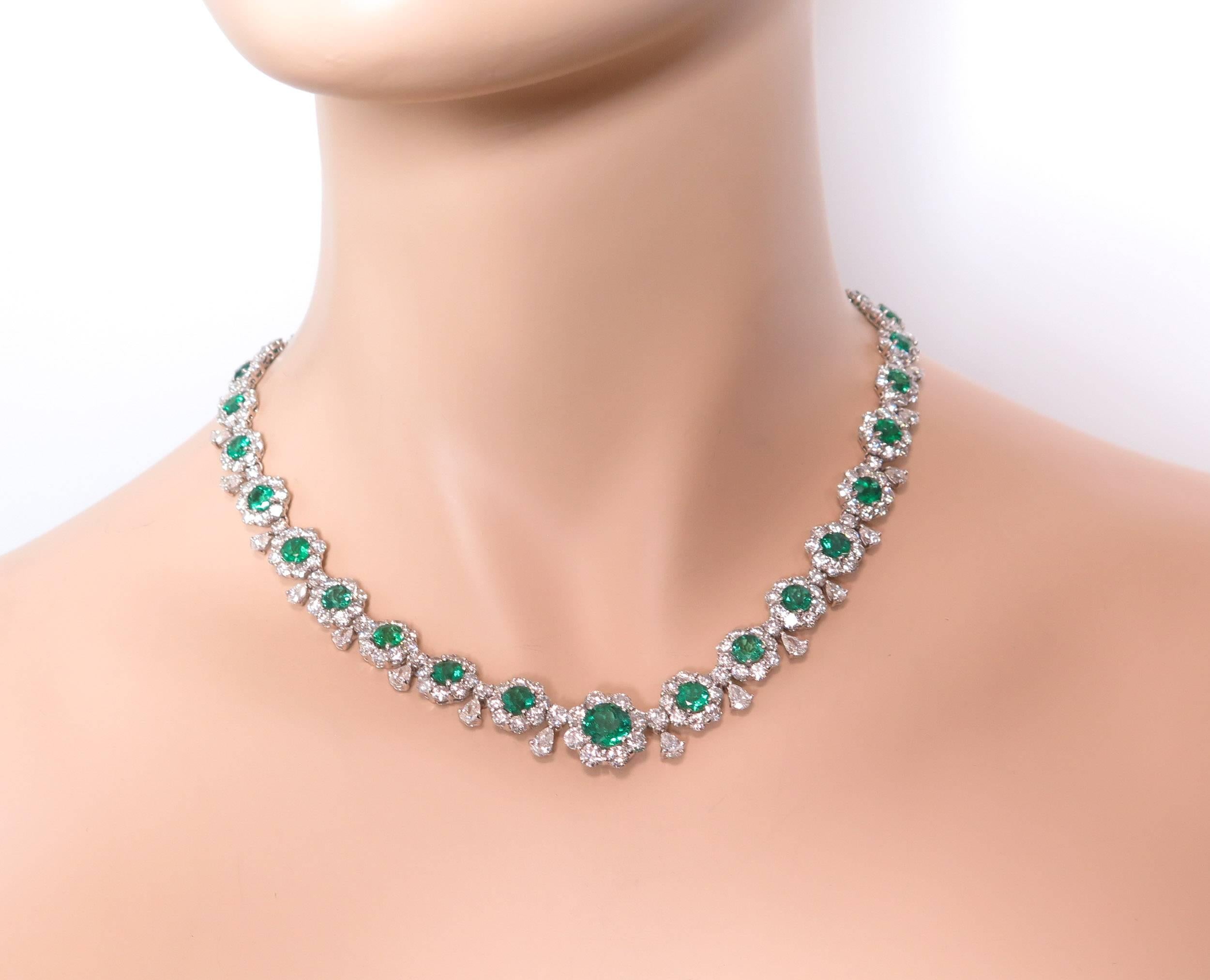 Emerald and Diamond Necklace 1