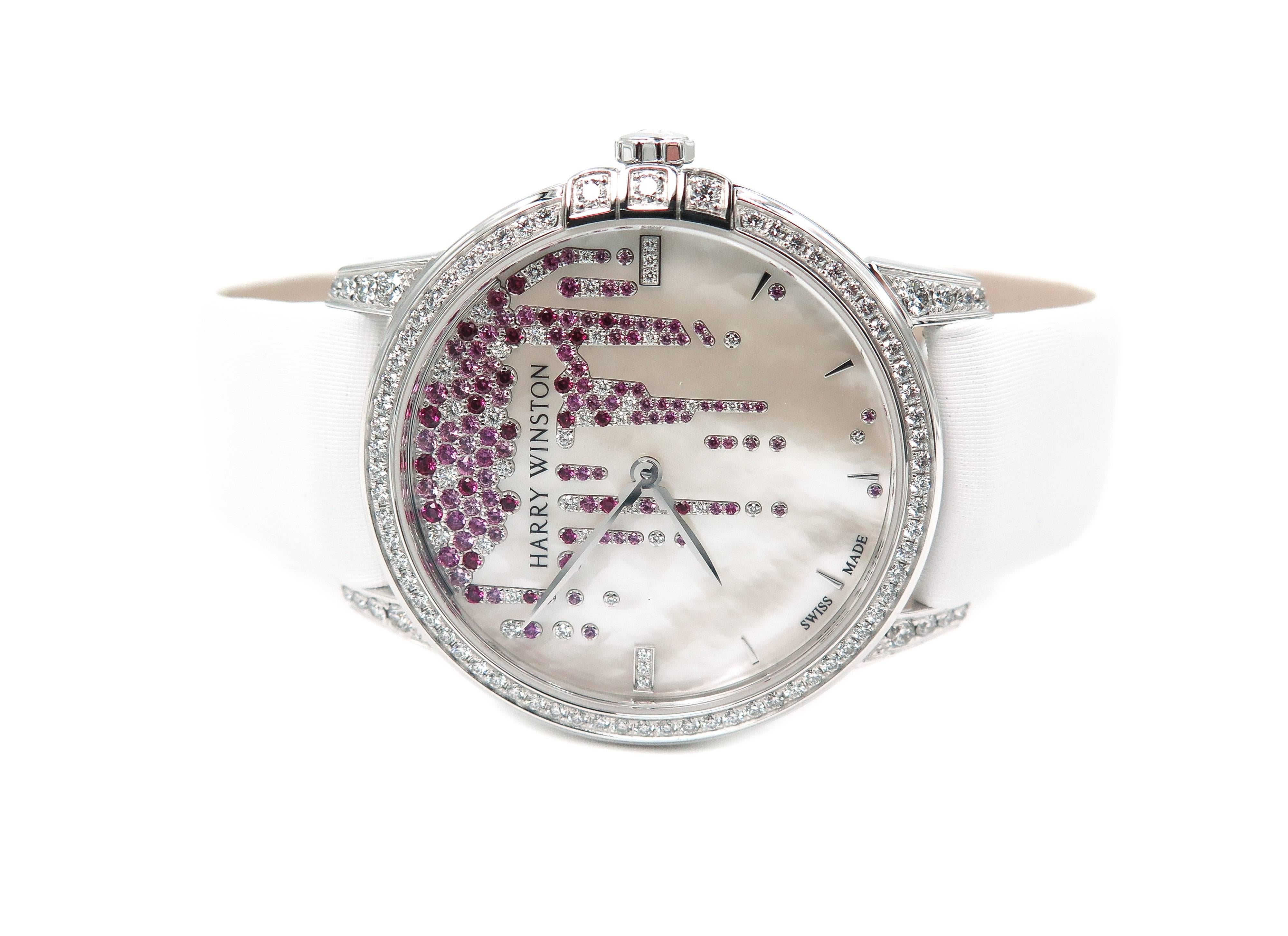 Harry Winston Ladies White Gold Midnight Diamond Stalactites Auto Wristwatch 2