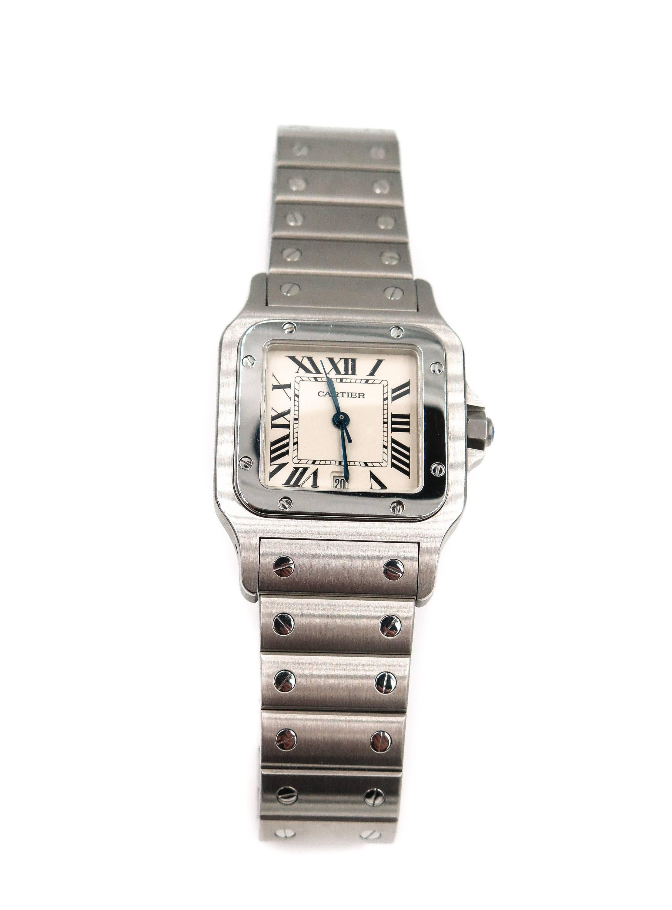 Women's Cartier Ladies Stainless Steel Santos de Galbee Quartz Wristwatch