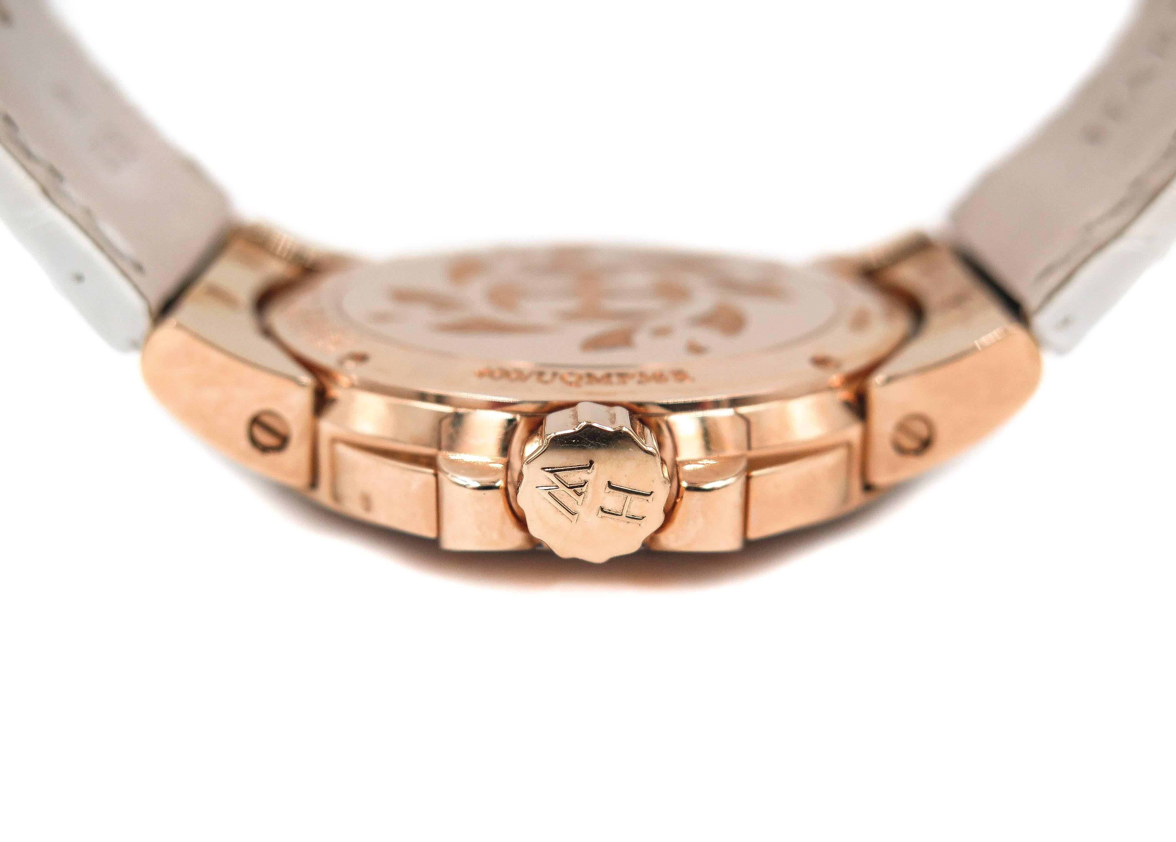 Women's Harry Winston Ladies Rose Gold Ocean Quartz Wristwatch