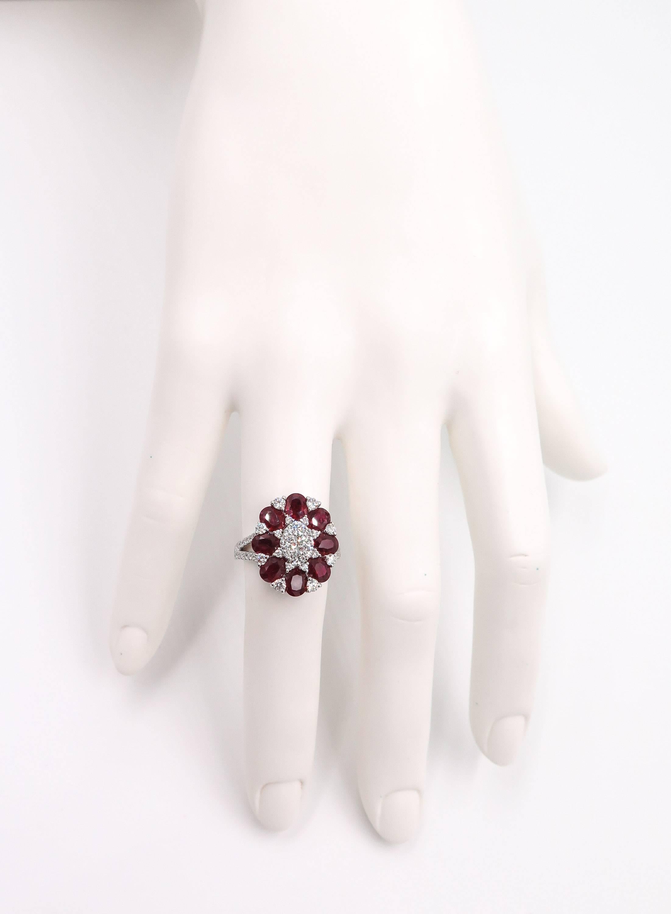 Ruby and Diamond White Gold Ring 1