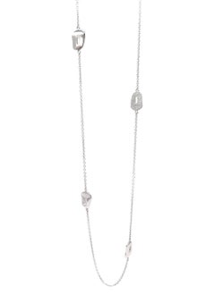 Diamond Pave White Gold Long Puzzle Necklace by Mattioli