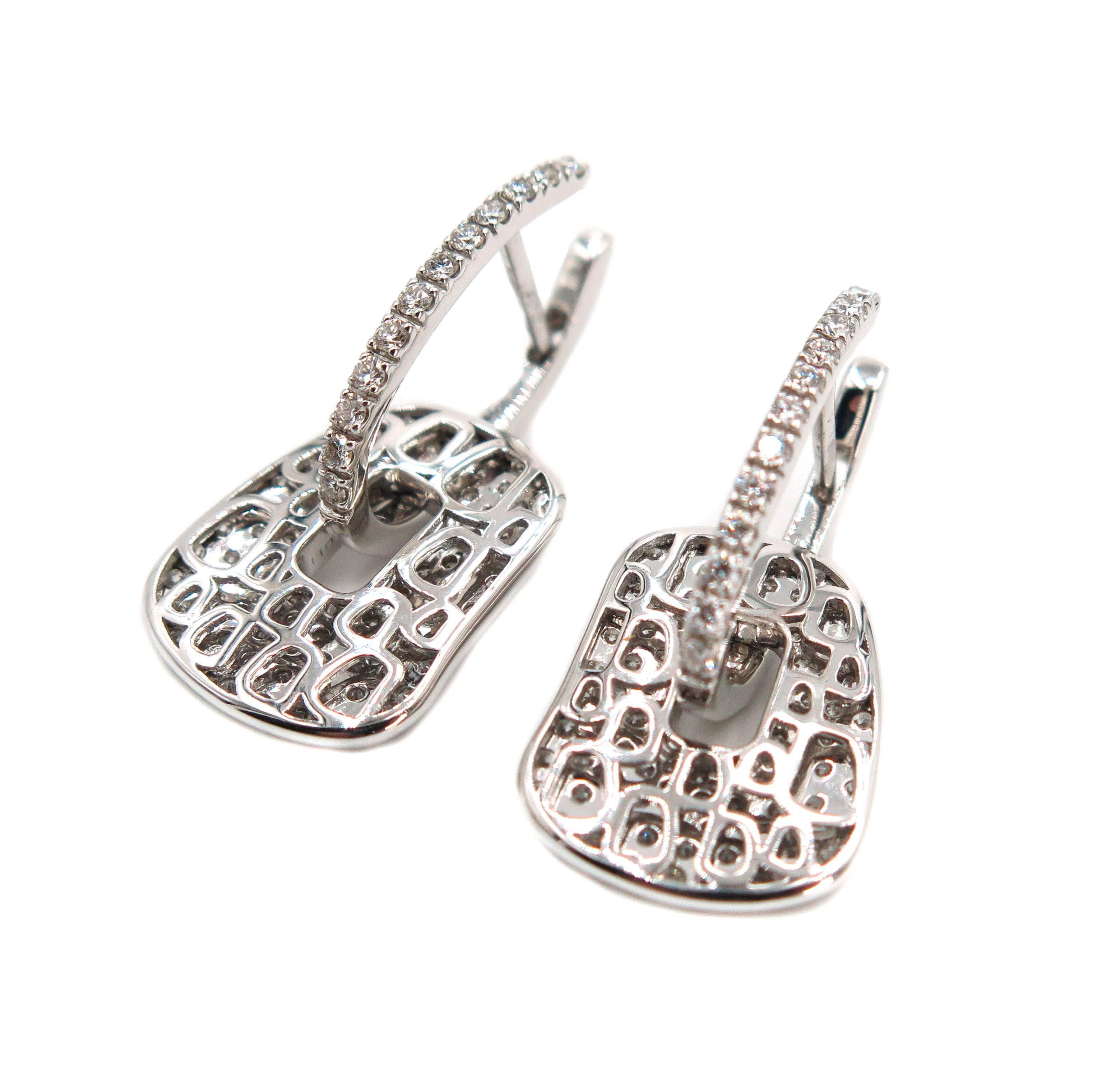 Women's Diamond Pave Puzzle Earrings