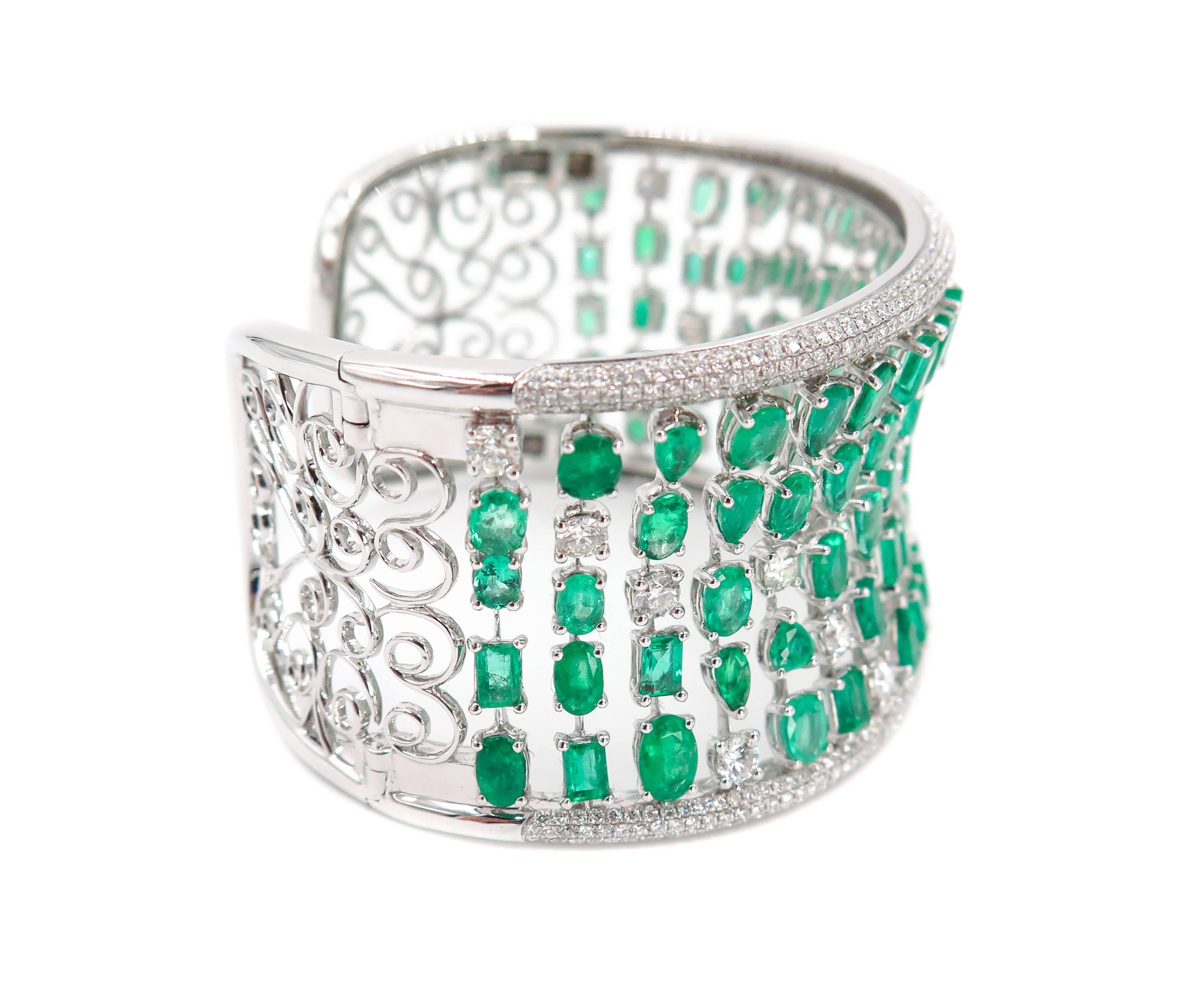 emerald cuff bracelet