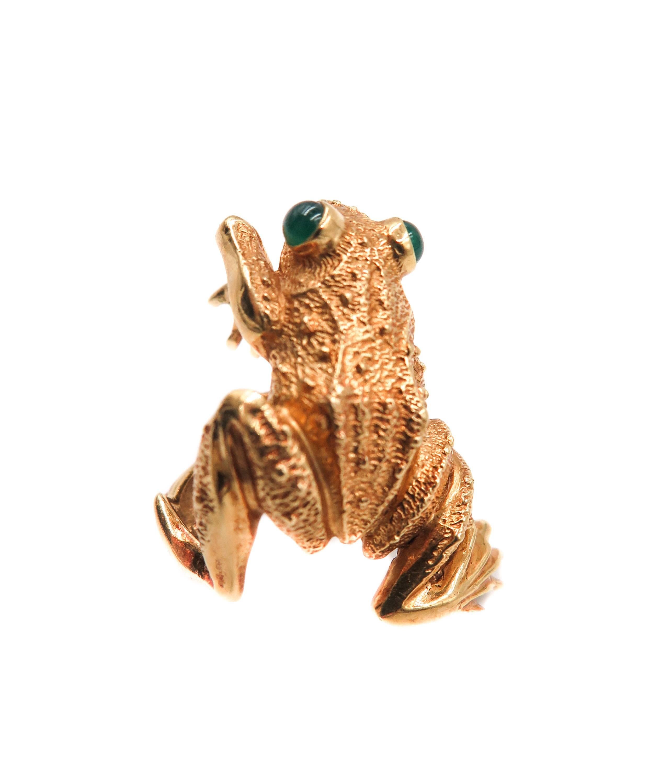 Kurt Wayne Yellow Gold Frog Ring In Excellent Condition In Greenwich, CT