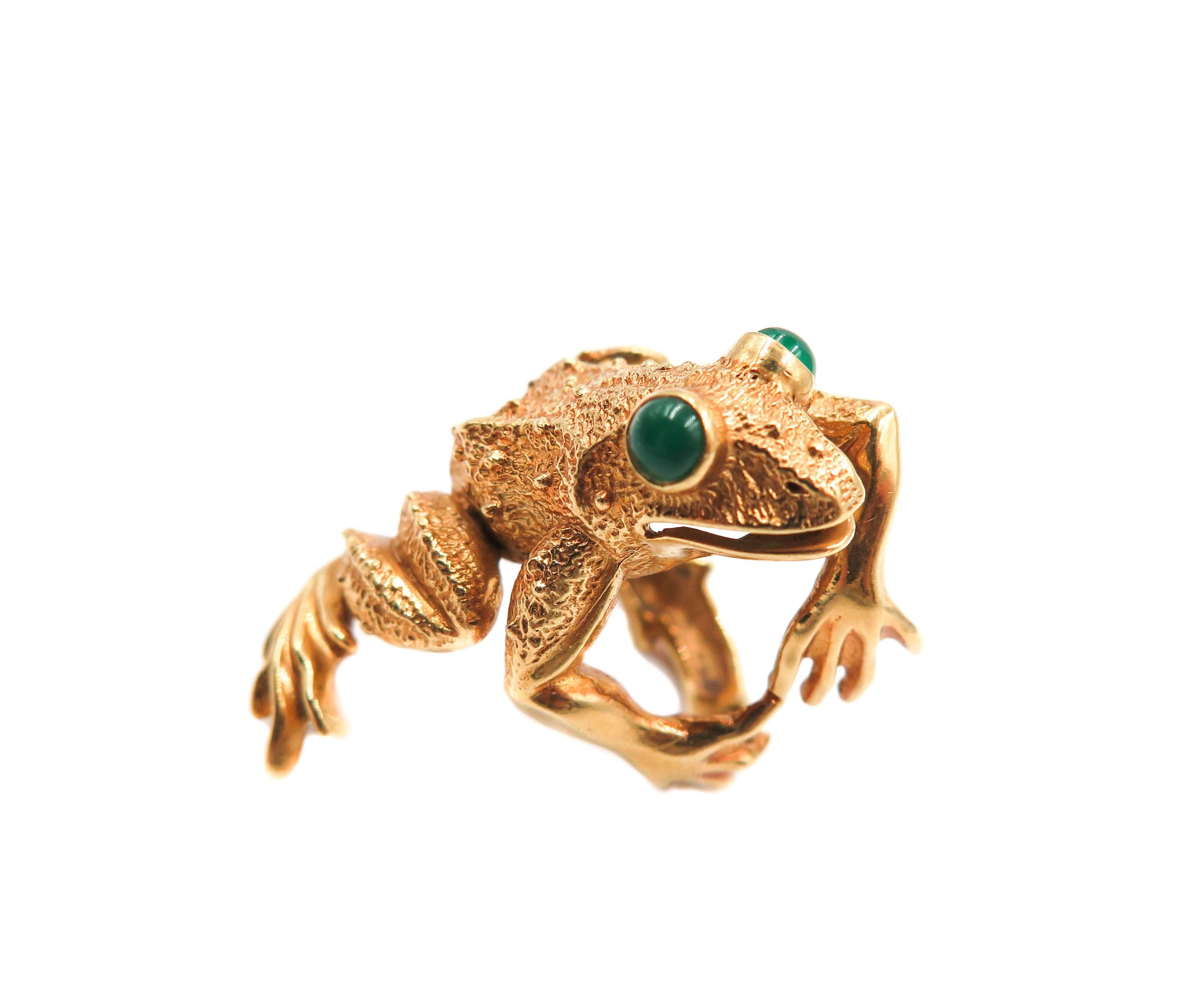 Artist Kurt Wayne Yellow Gold Frog Ring