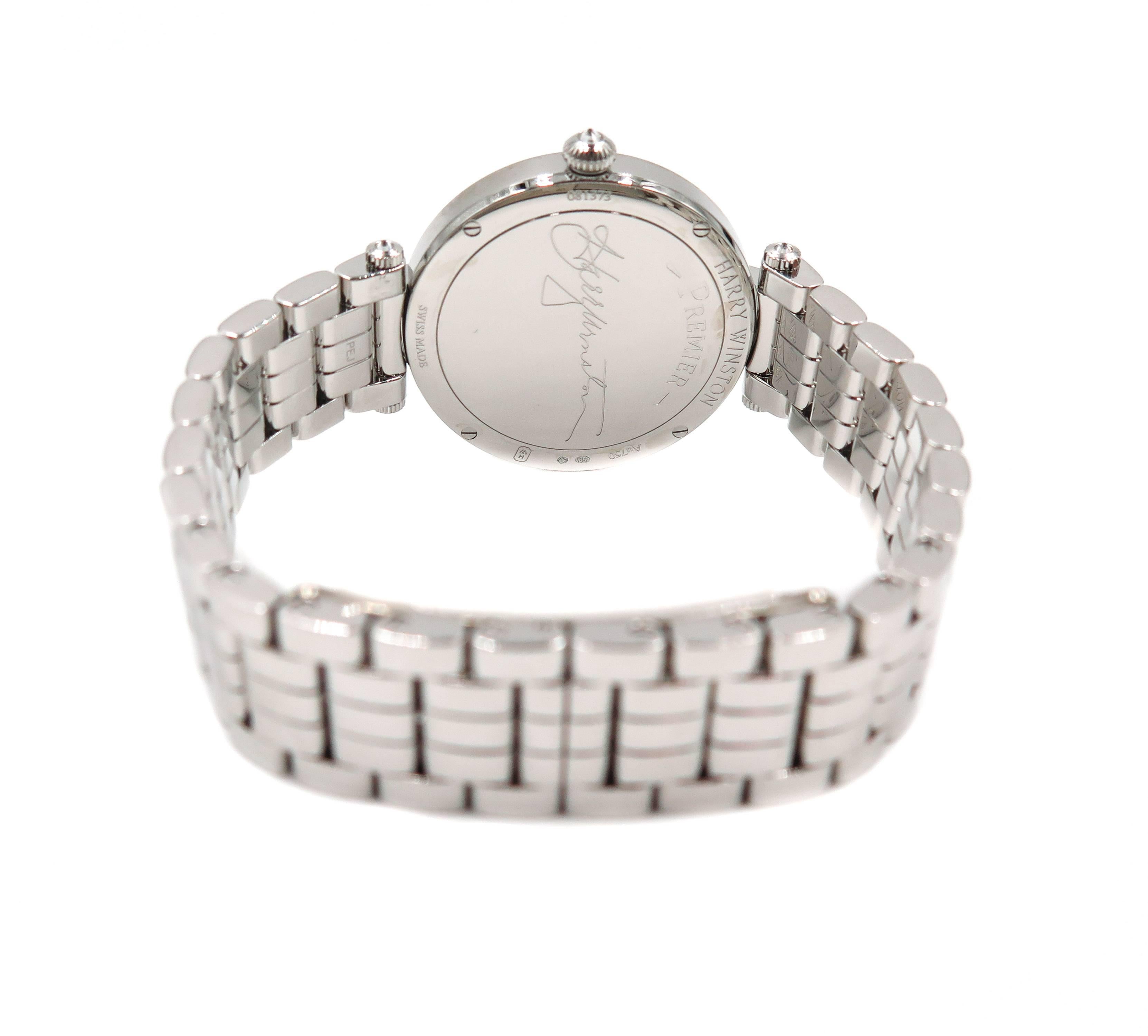 Modern Harry Winston Ladies White Gold Diamond Premier quartz Wristwatch