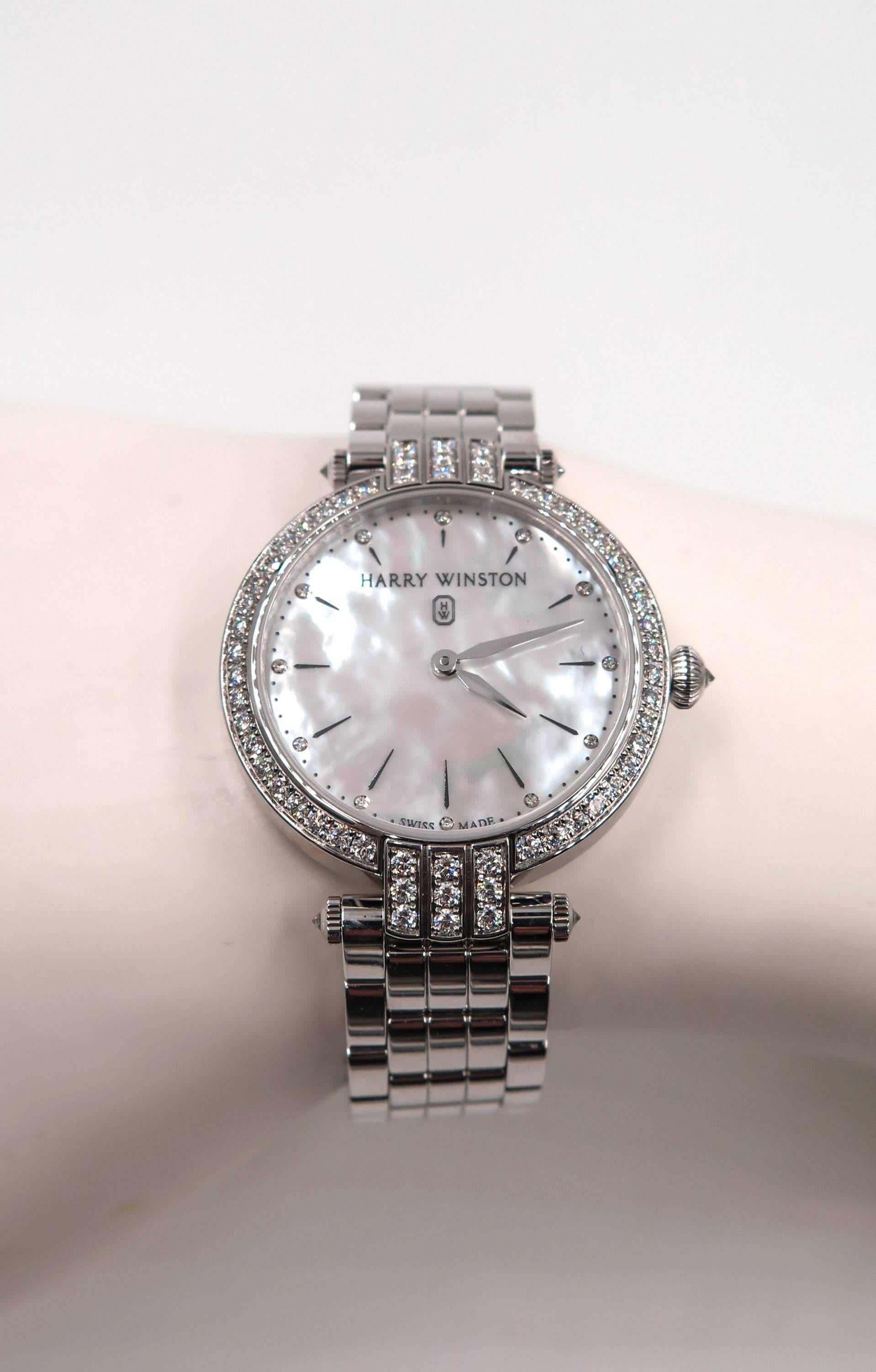 Harry Winston Ladies White Gold Diamond Premier quartz Wristwatch 3