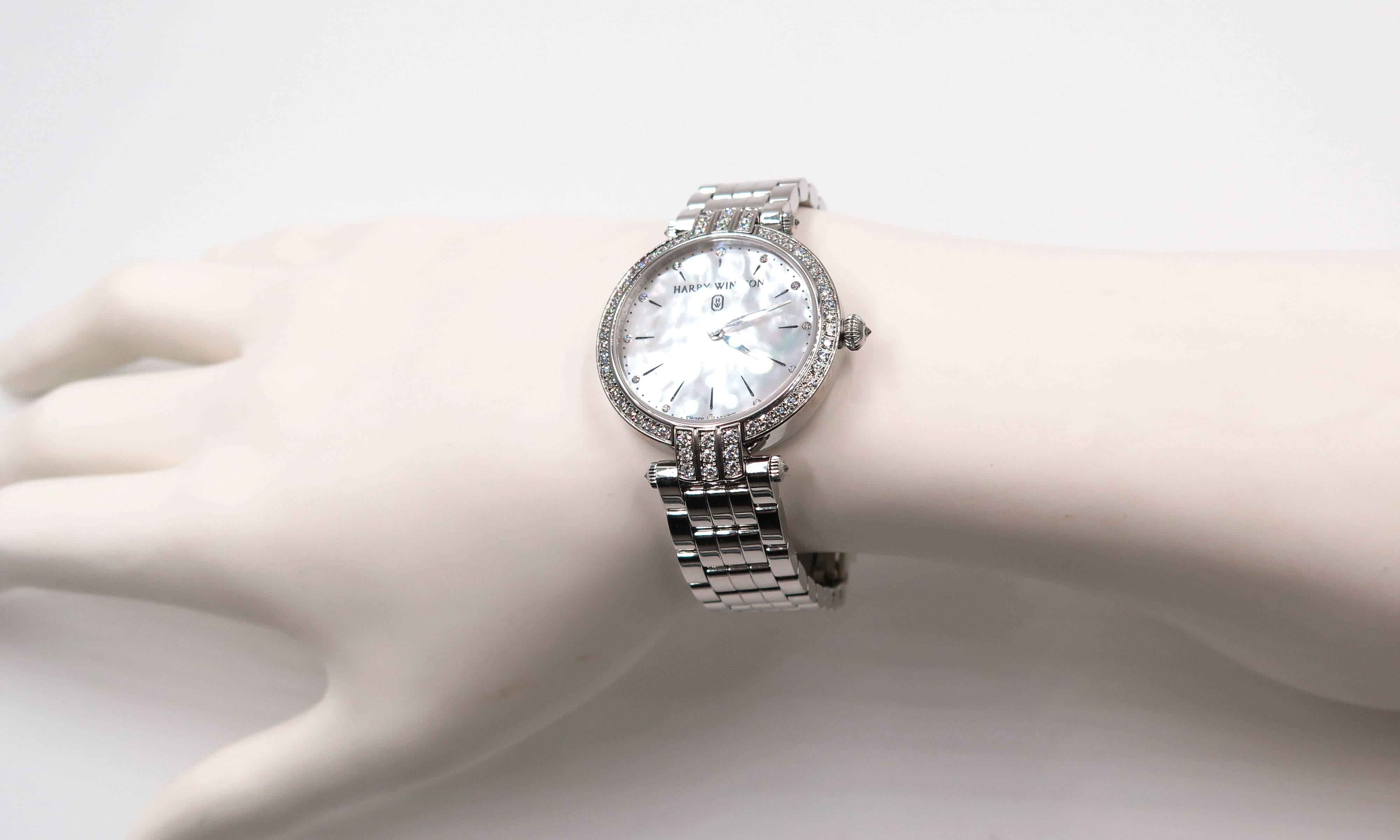 Harry Winston Ladies White Gold Diamond Premier quartz Wristwatch 2