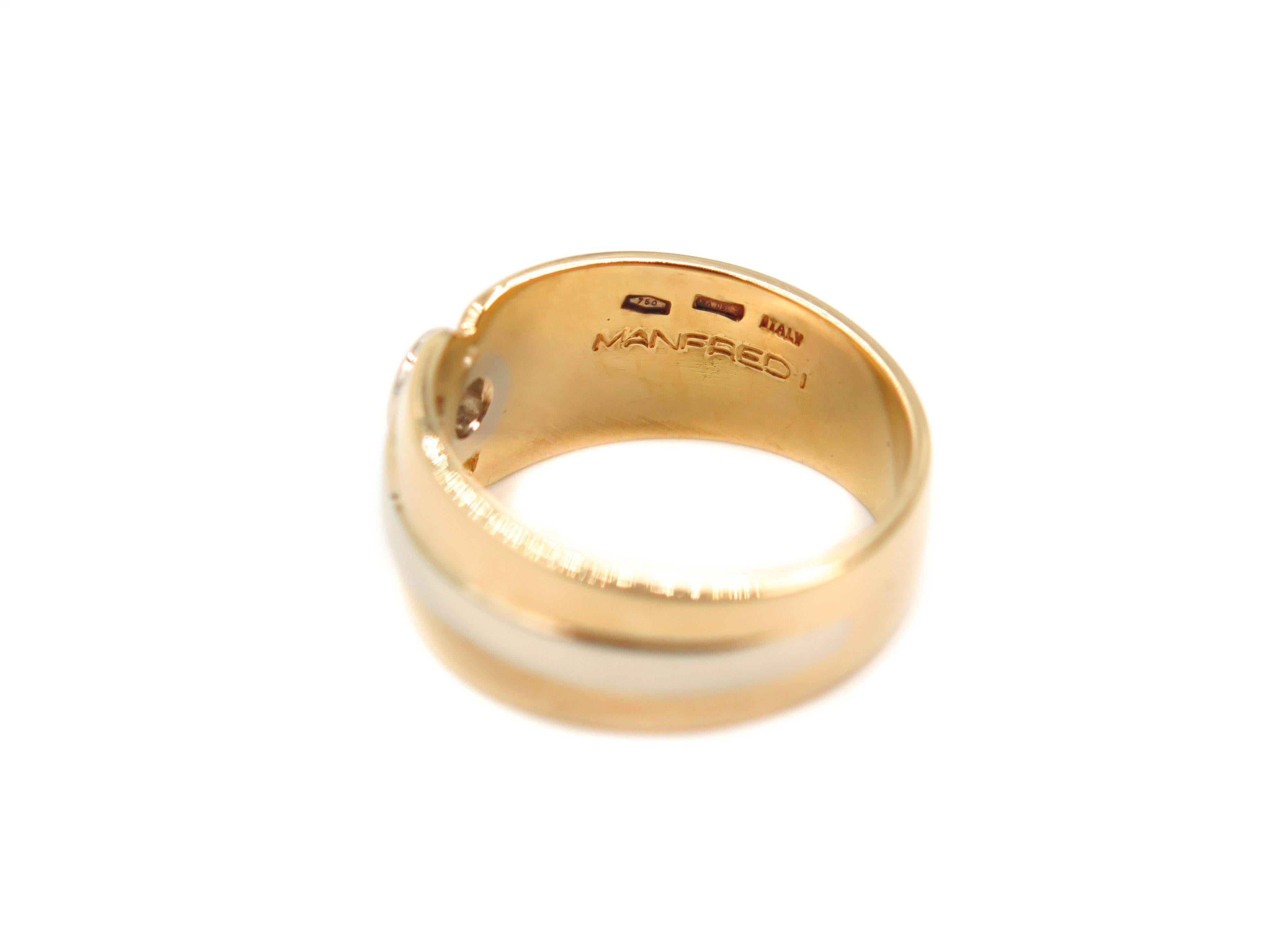 18k gold wide band rings