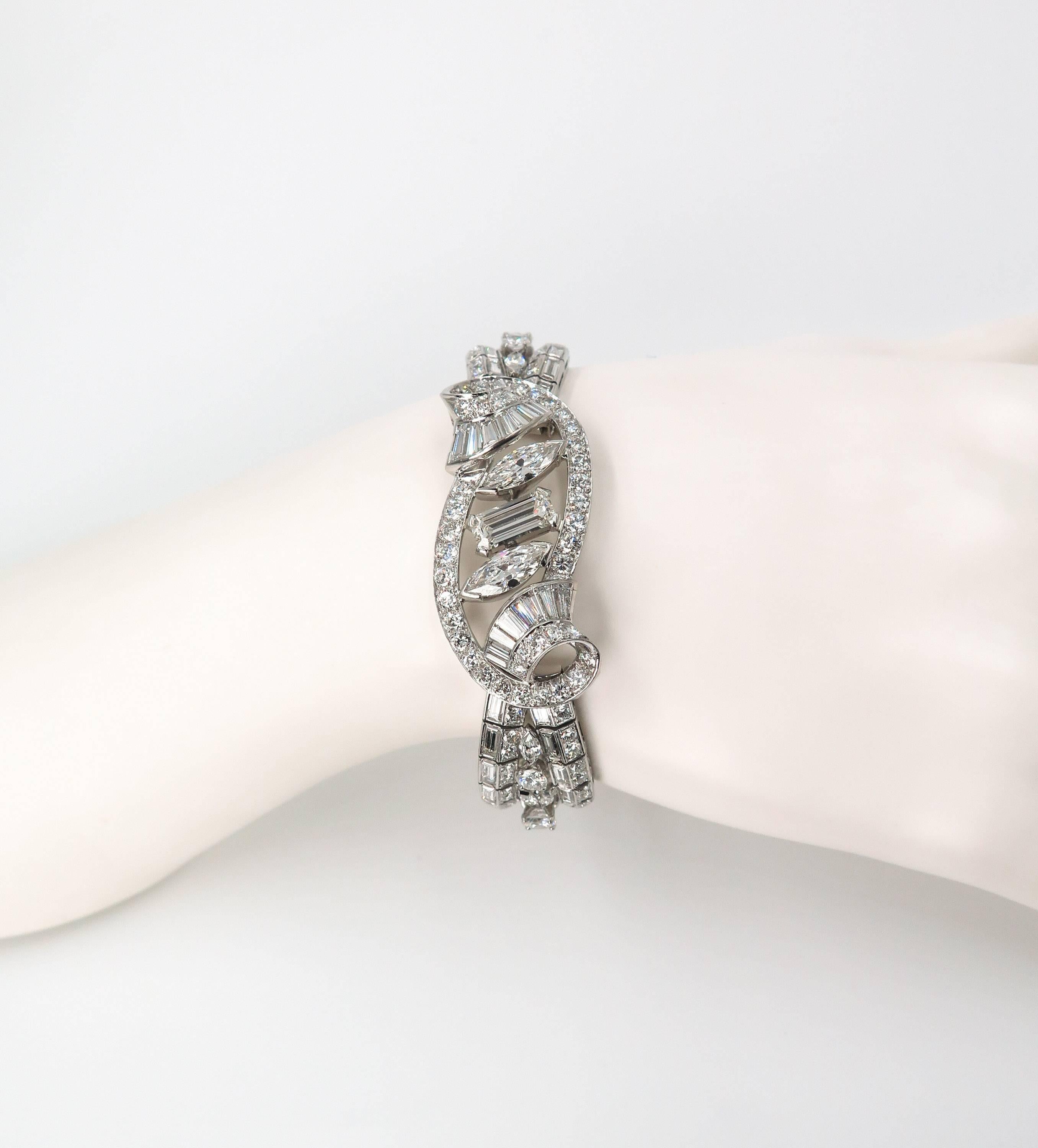 Platinum Estate Diamond Bracelet 3