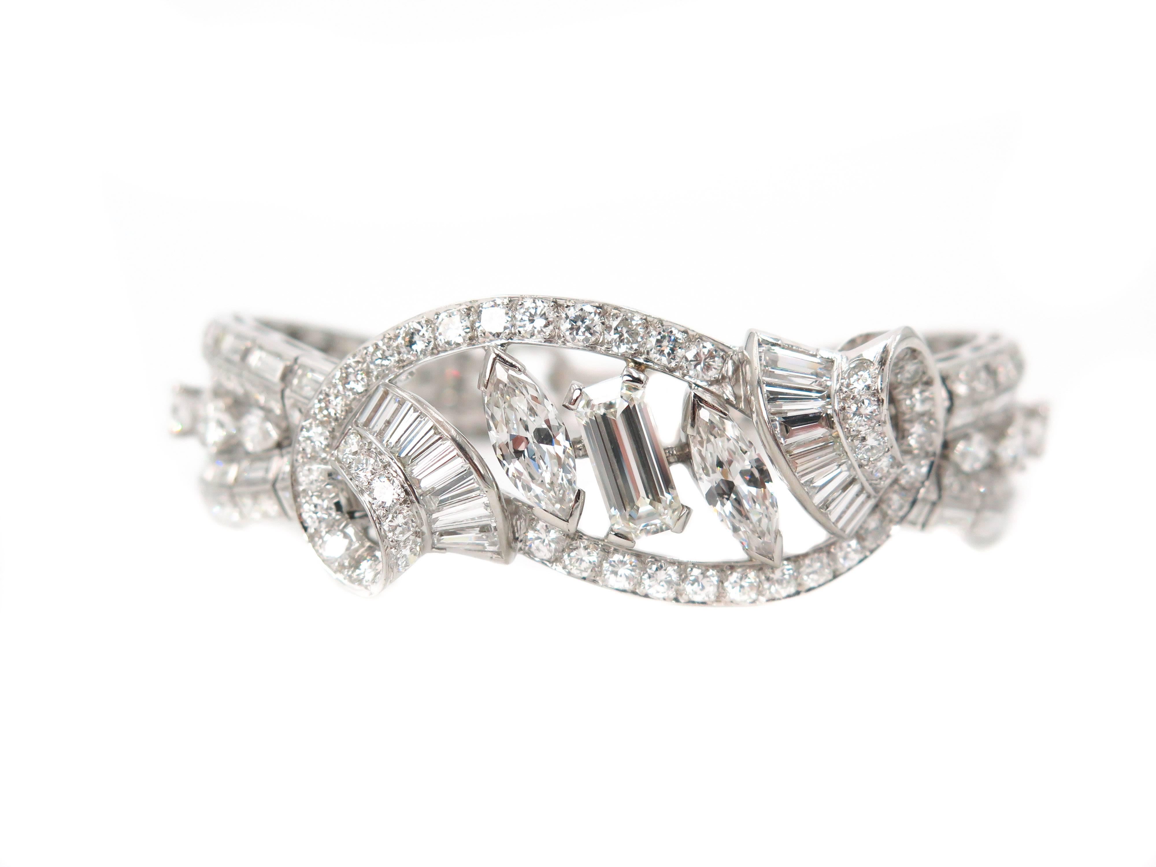 Platinum Estate Diamond Bracelet 2