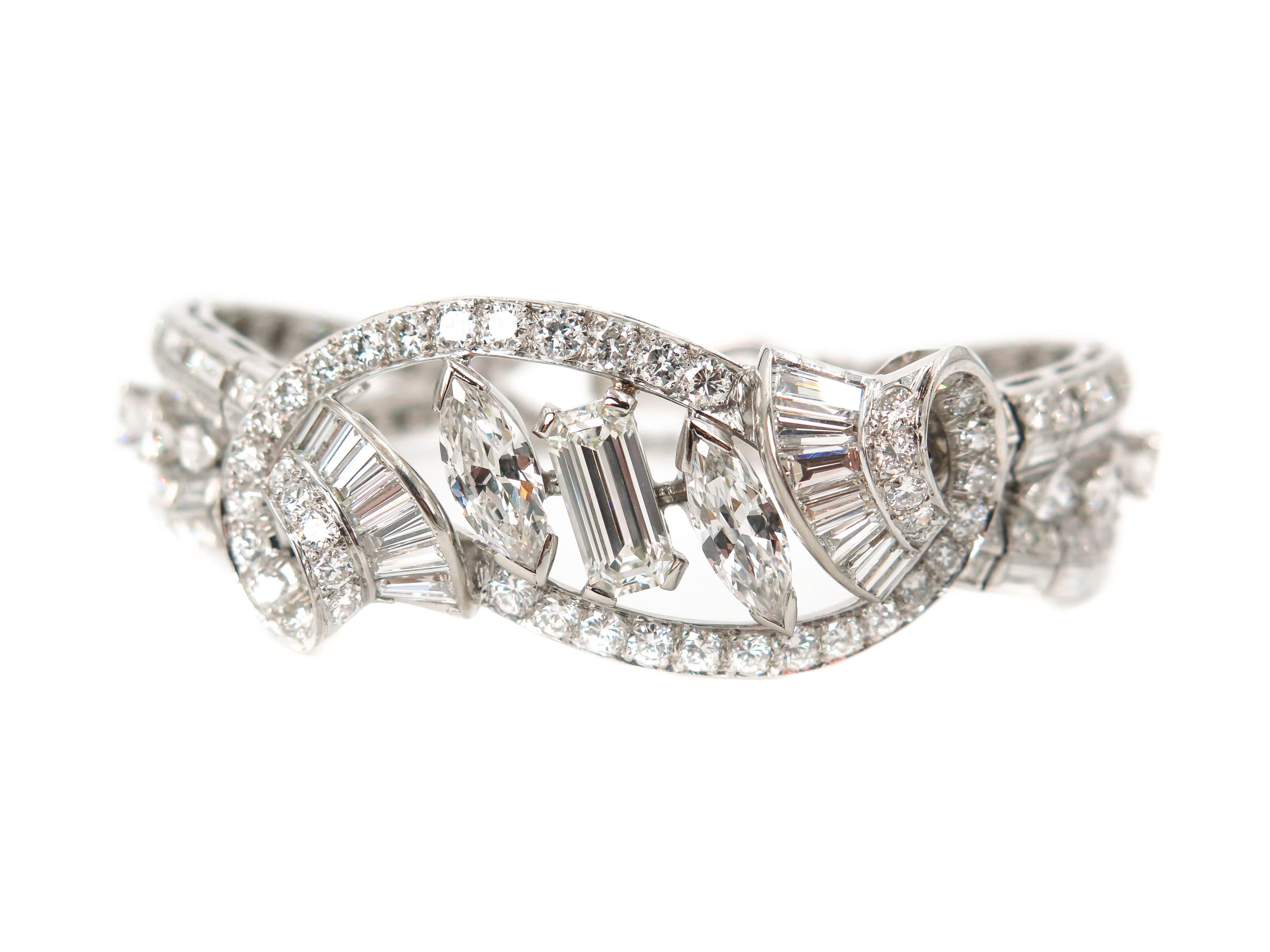 Platinum Estate Diamond Bracelet 1