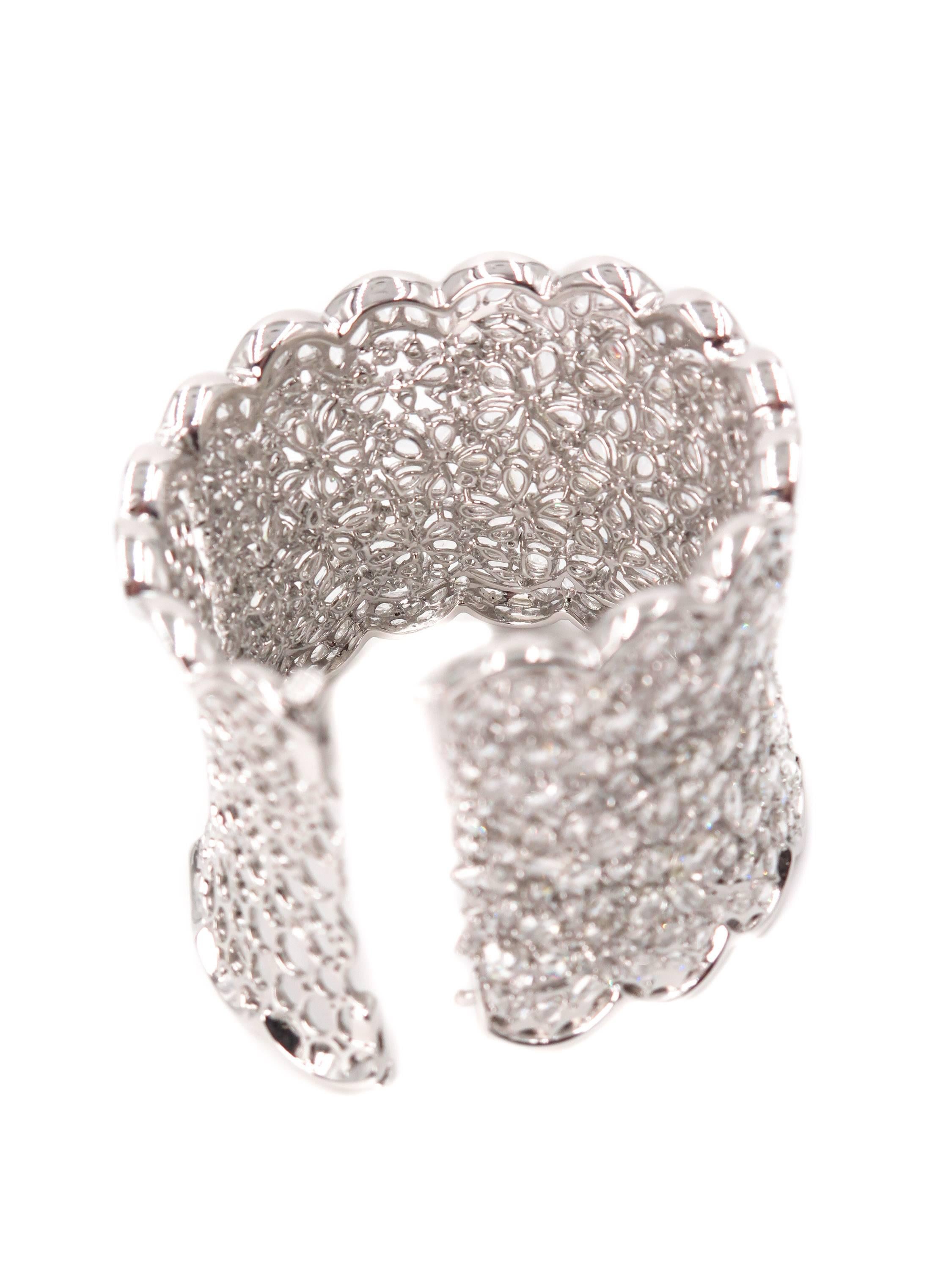 Diamond Wide Cuff Bracelet 1