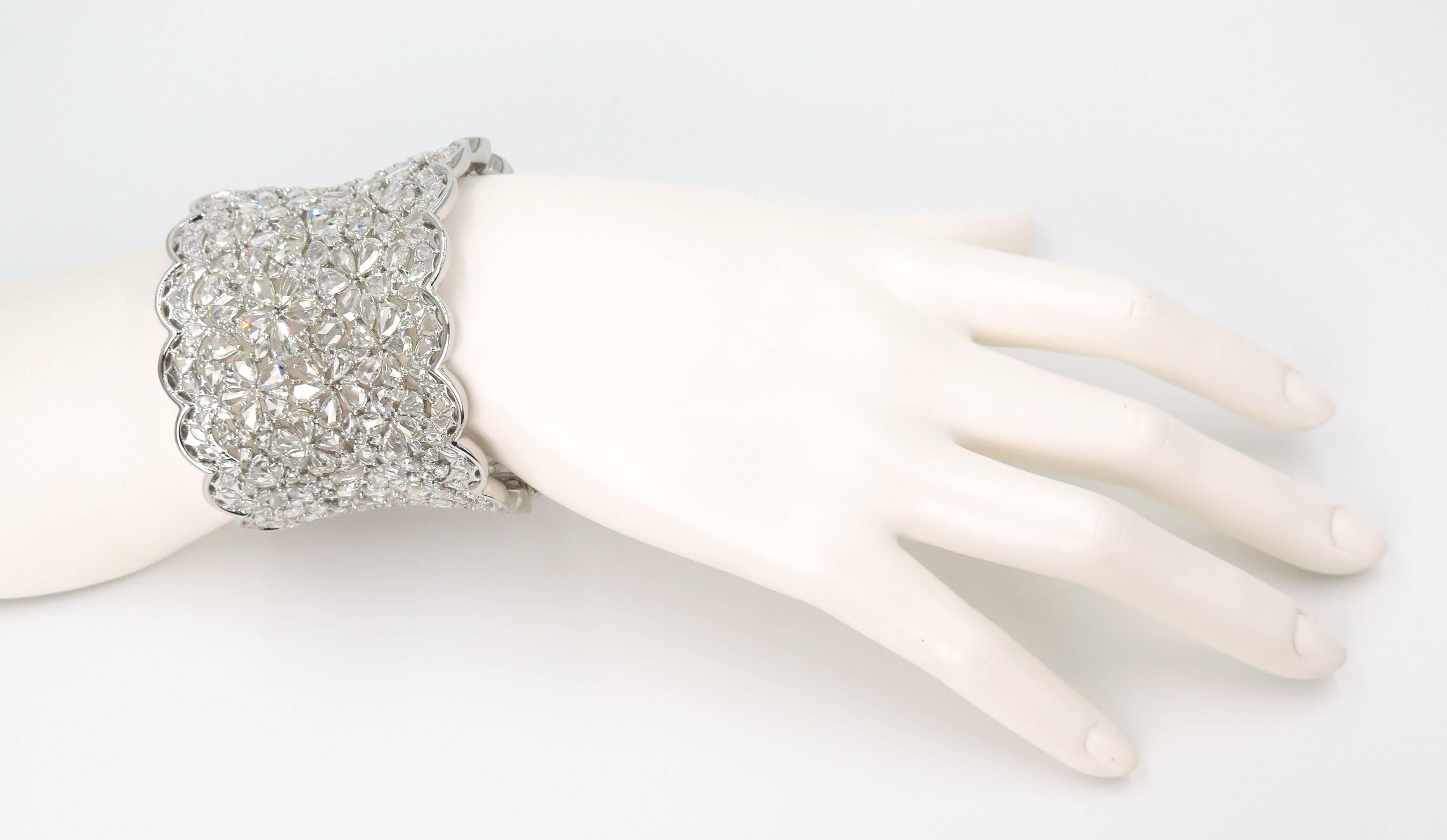 Diamond Wide Cuff Bracelet 2