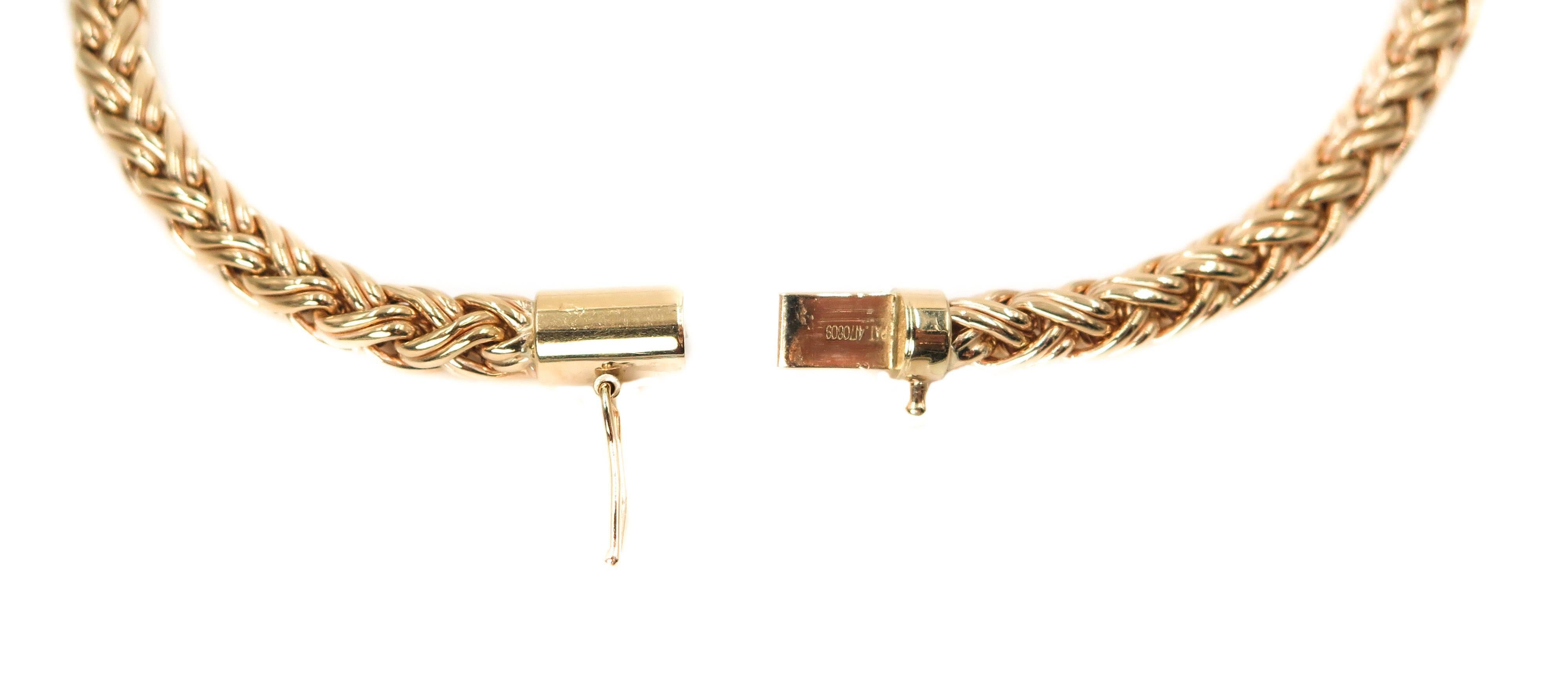 Byzantine Spiga Yellow Gold Chain Necklace