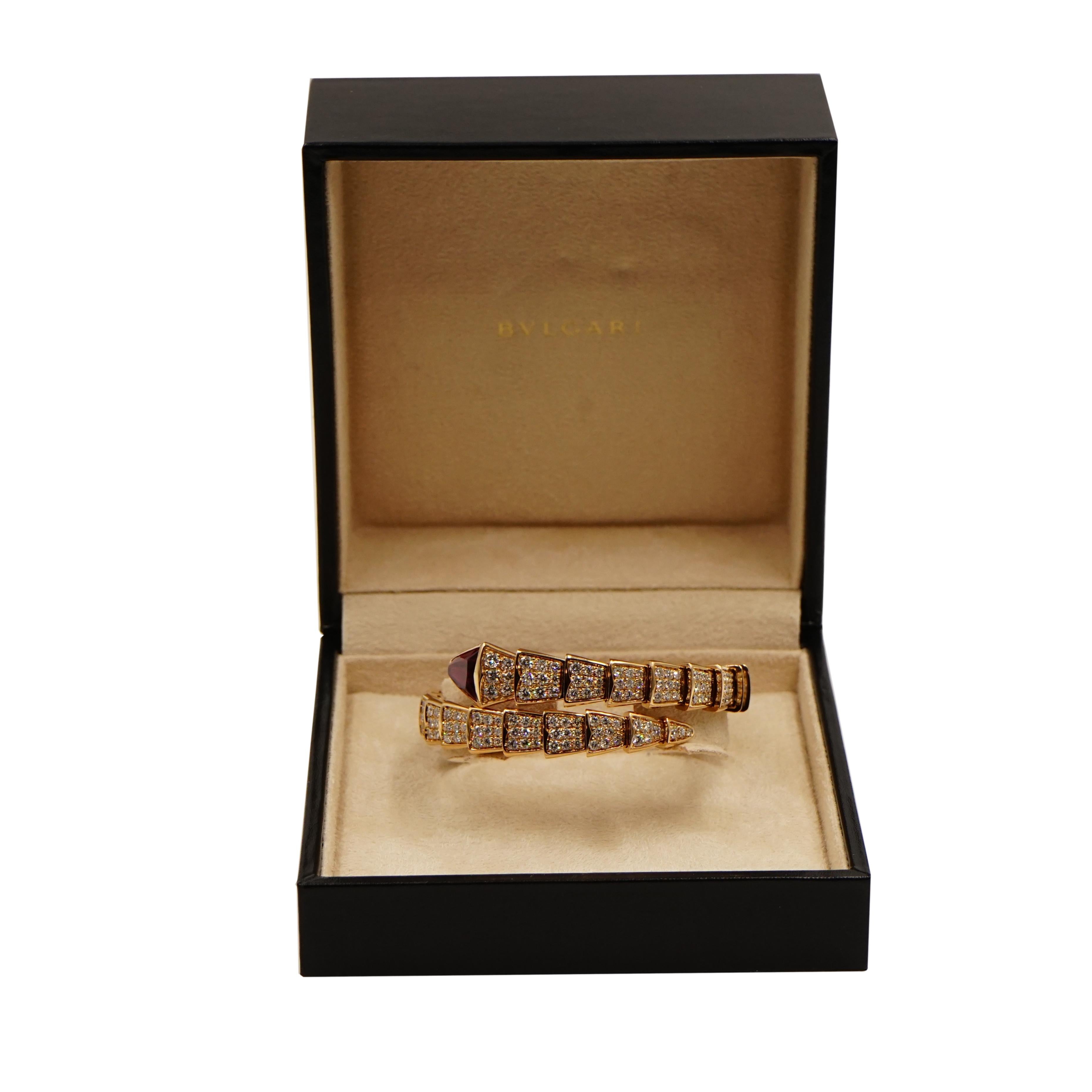Artist Bvlgari Serpenti Rose Gold Diamond Bracelet