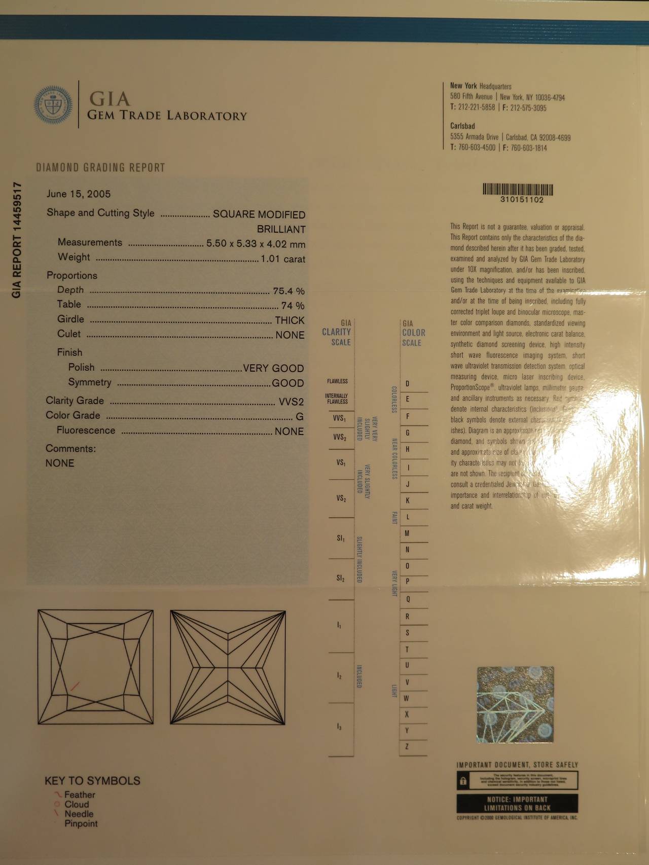 Women's Square Diamond Dangling Earrings
