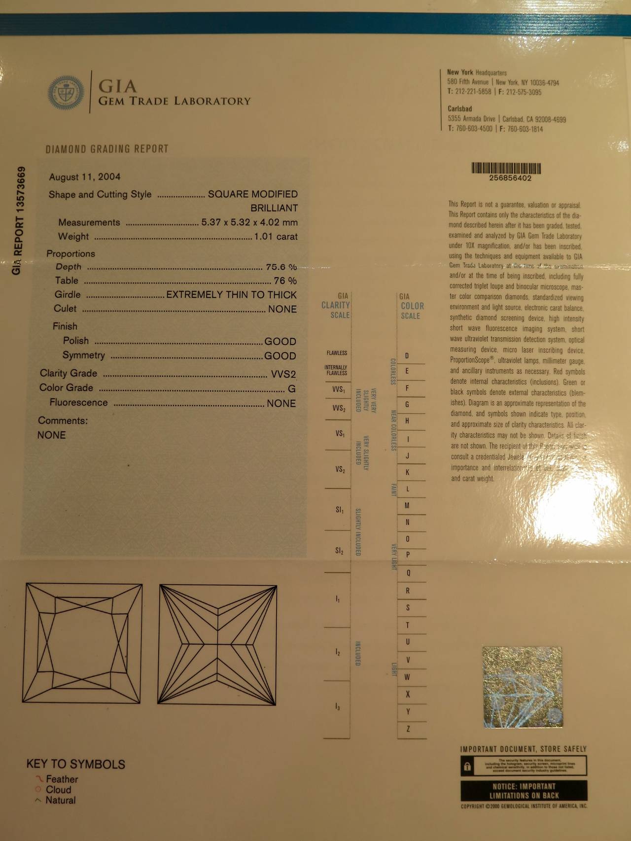 Square Diamond Dangling Earrings In New Condition In Greenwich, CT