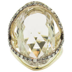 Brumani Smoky Quartz Diamond Gold Nude Casual Ring