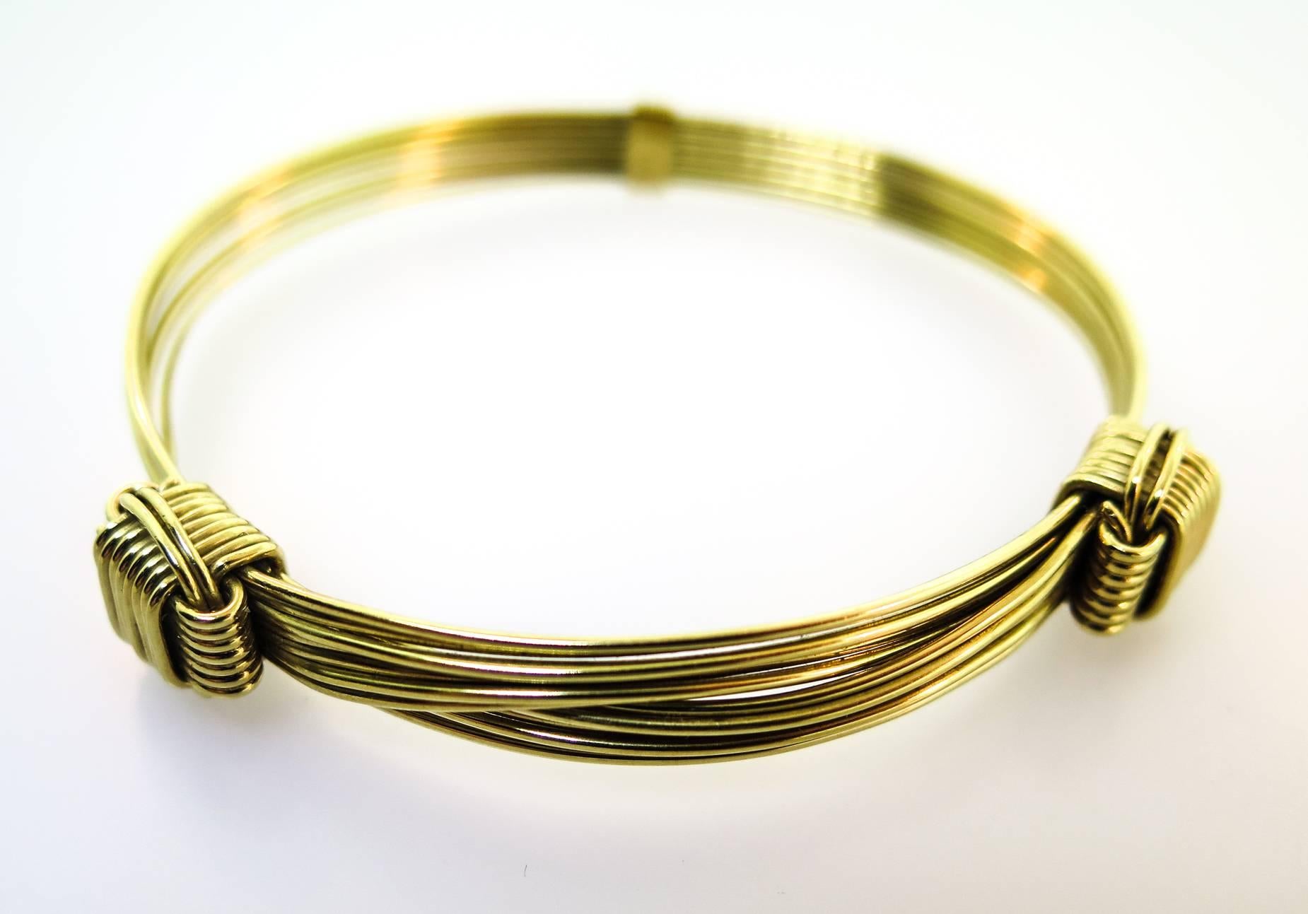 gold elephant hair bracelet