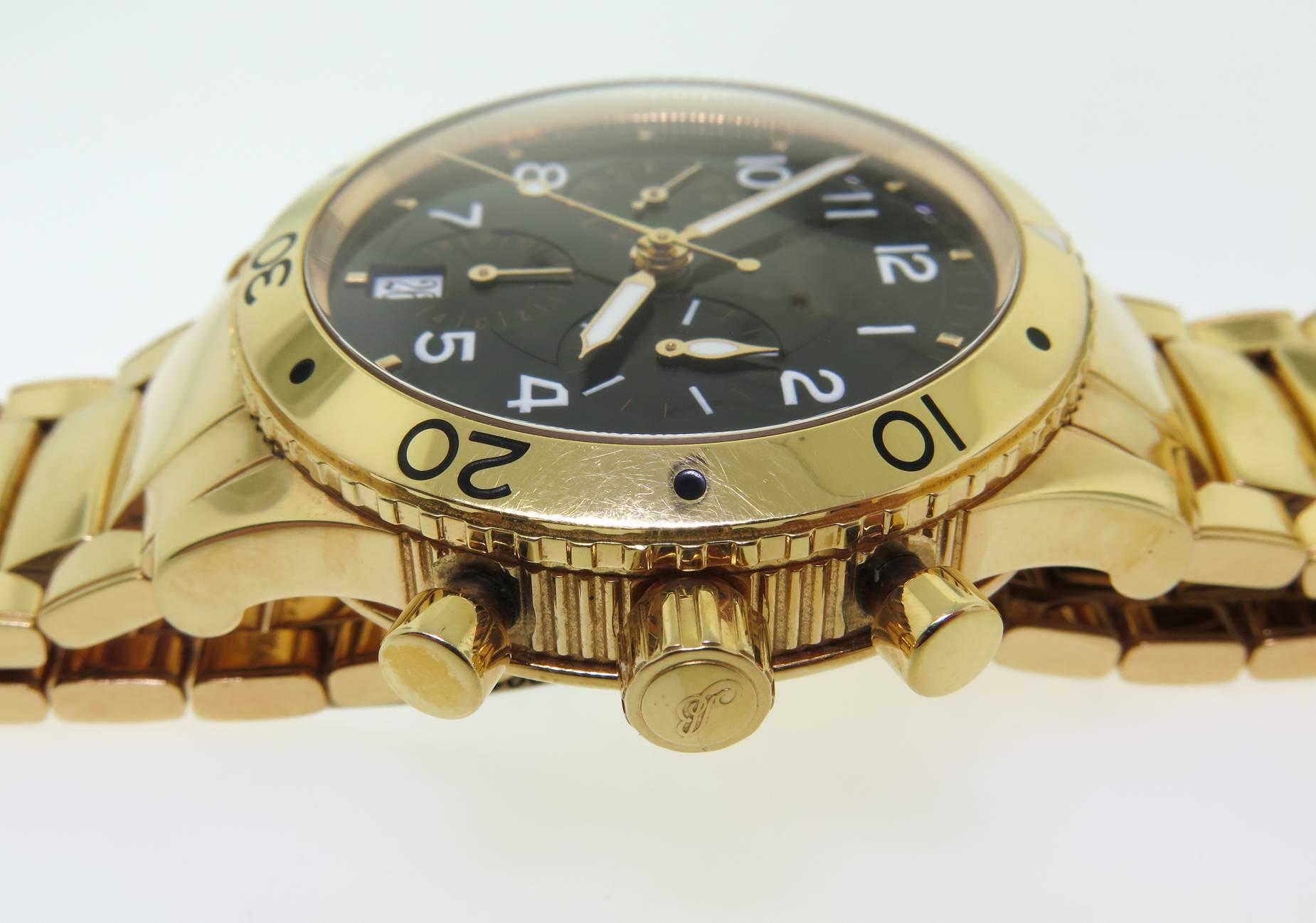 Breguet yellow gold Type XX Automatic chronograph wristwatch 1