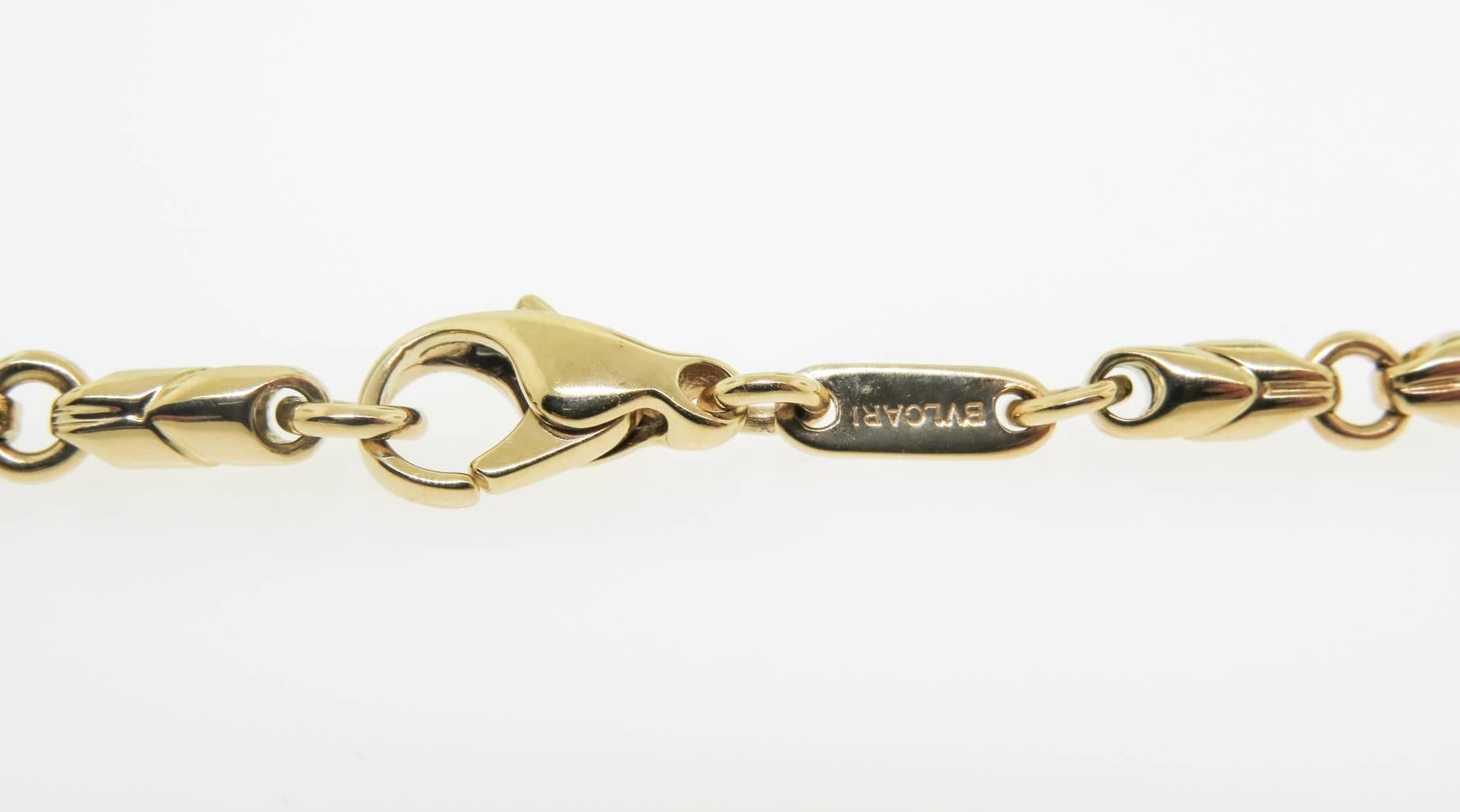 Women's Bulgari Lapis Gold Pendant Necklace