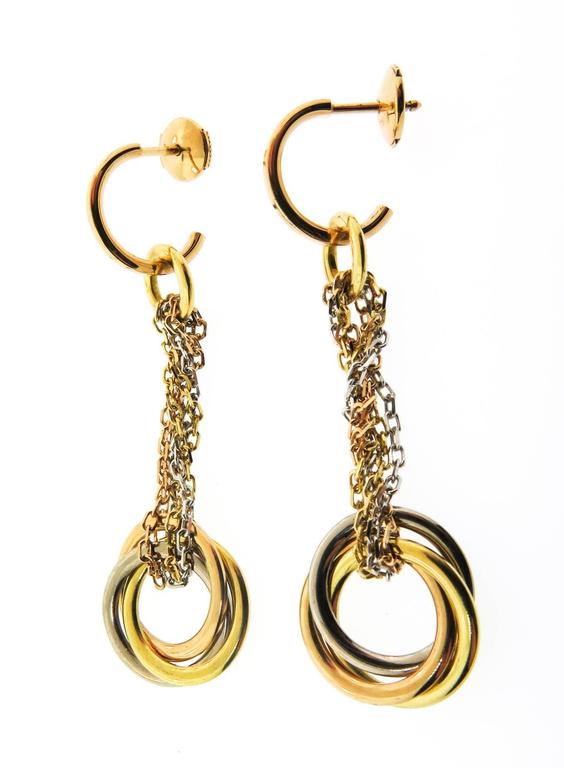 Cartier Trinity Gold Drop Earrings at 1stDibs cartier trinity drop