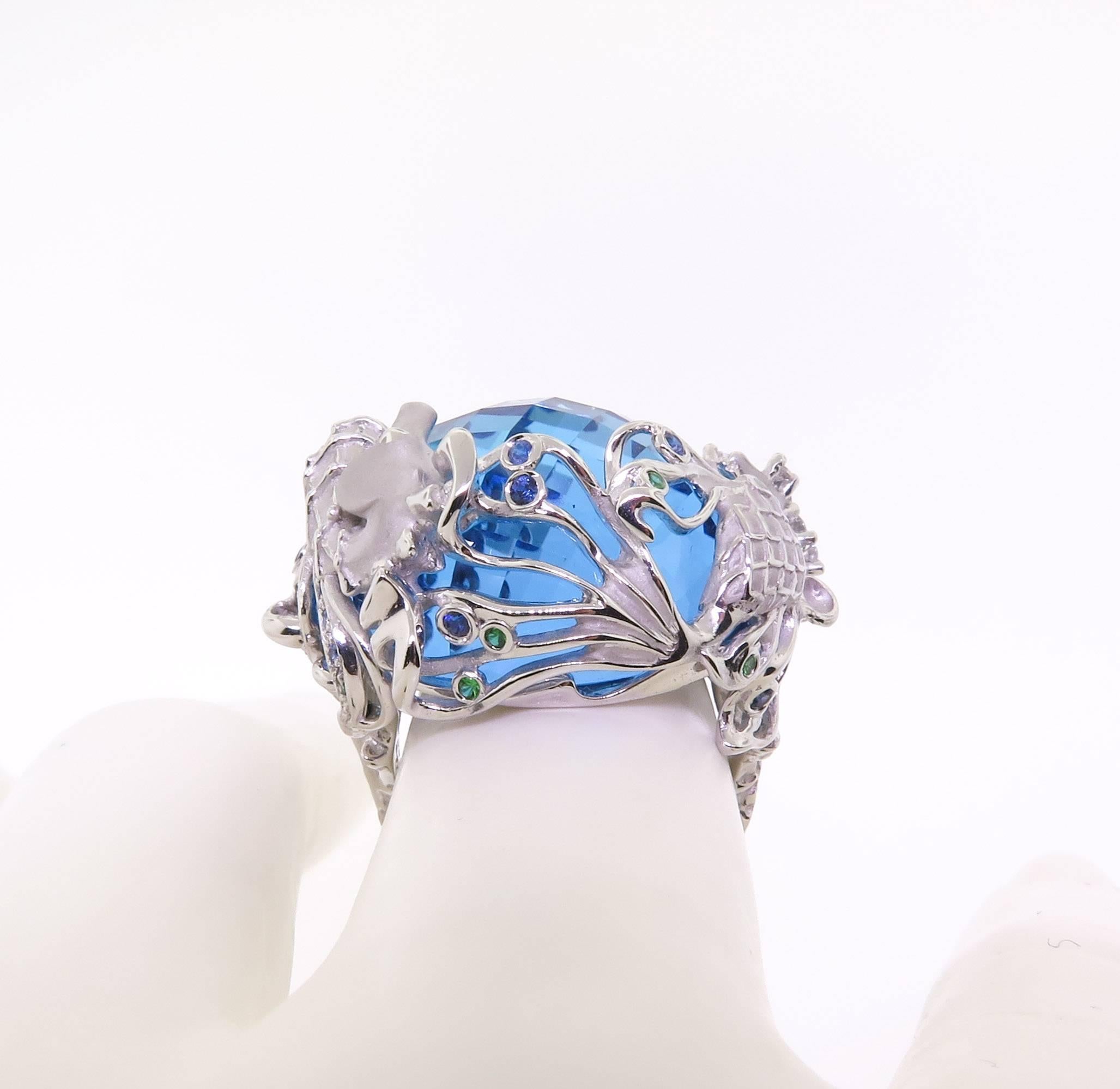 Marine Life Cocktail Ring by Carrera y Carrera 4