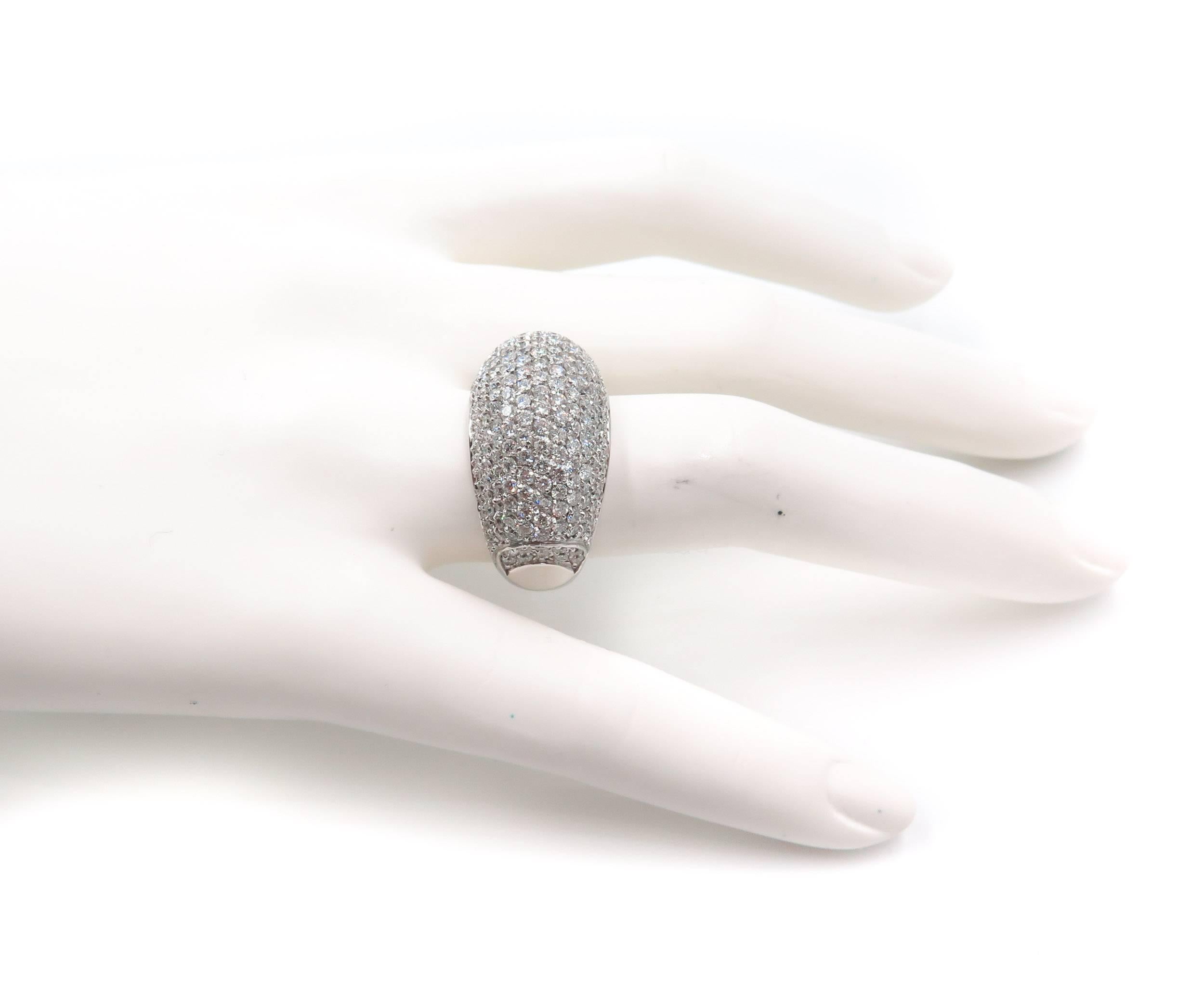  Diamantring mit Pavé-Diamant im Zustand „Neu“ im Angebot in Greenwich, CT