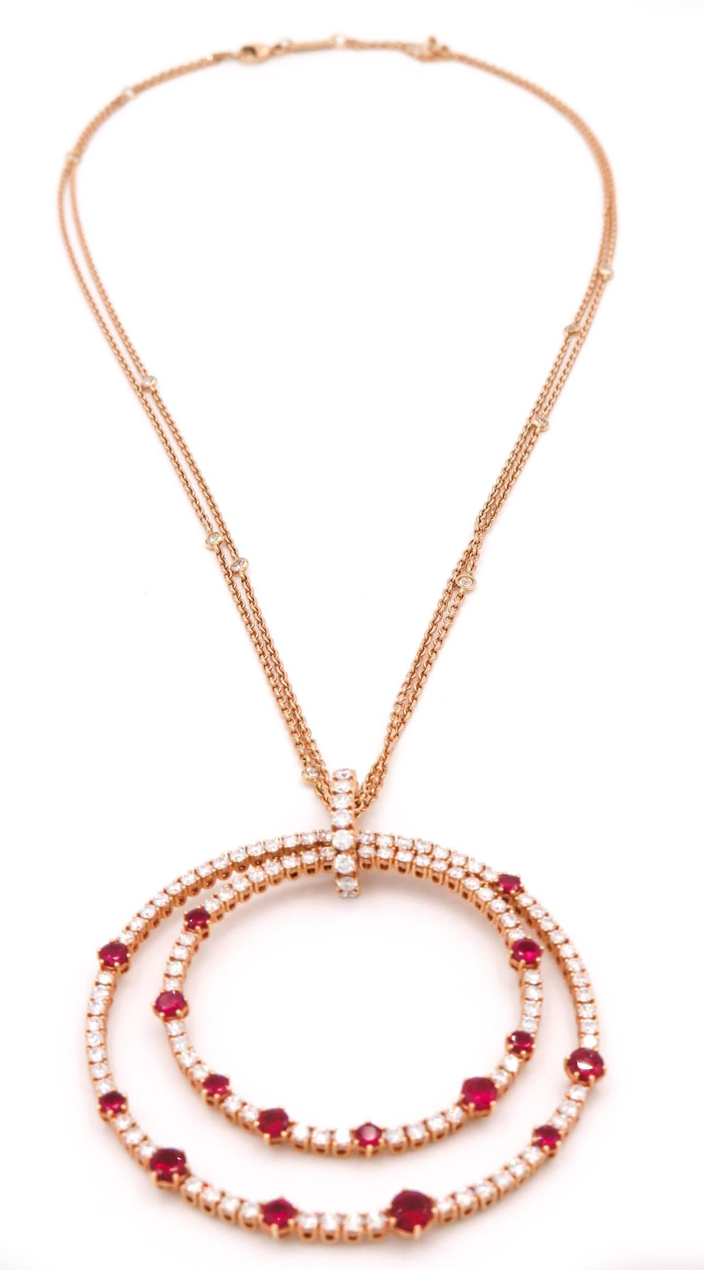 Modern Ruby and Diamond Necklace by Chopard