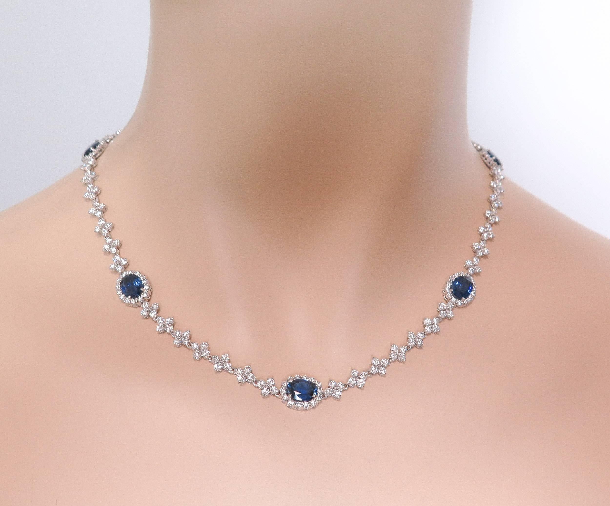 Leo Pizzo Sapphire Diamond Necklace 3