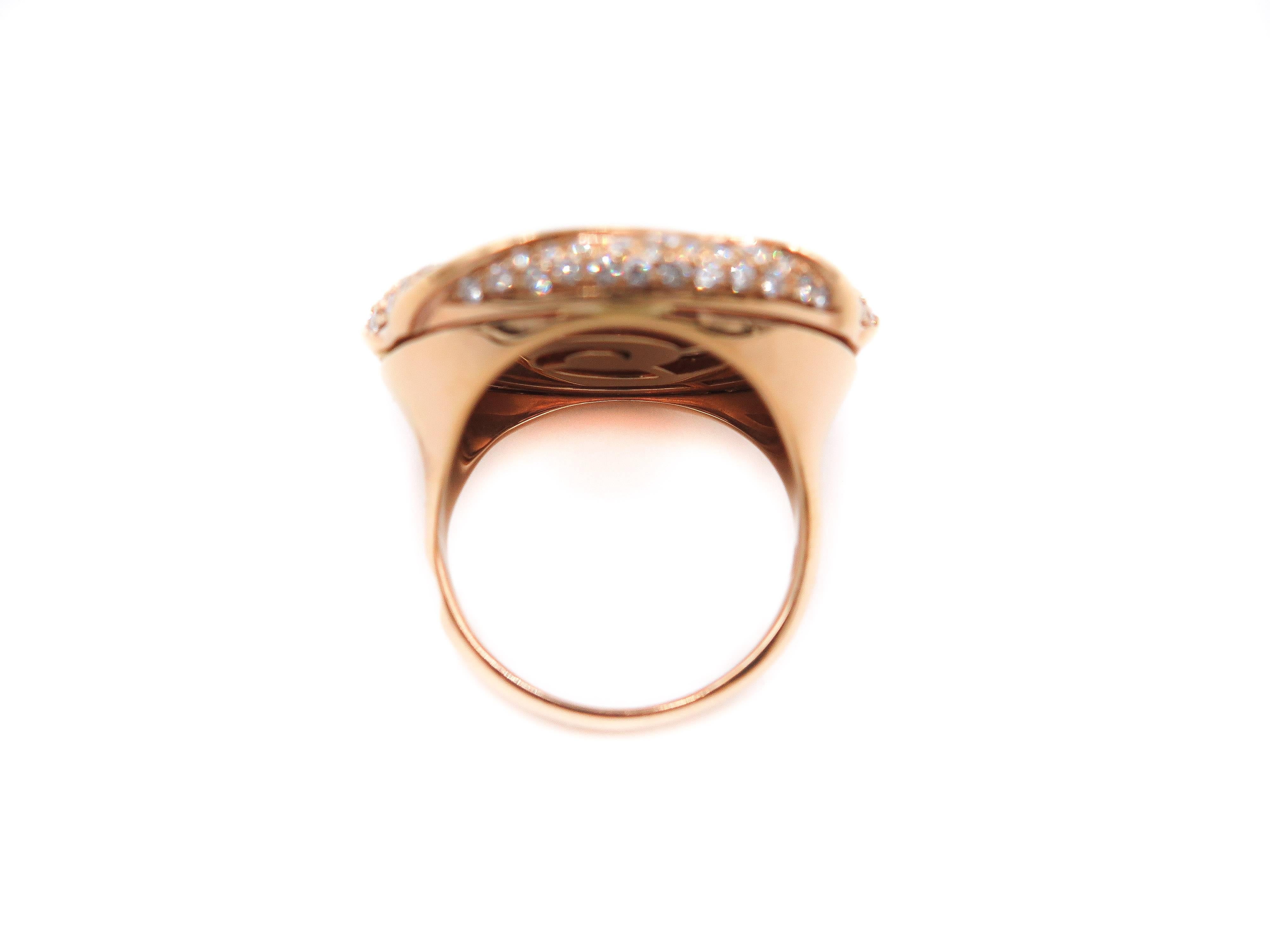 Contemporary Rose Gold Diamond Cocktail Ring