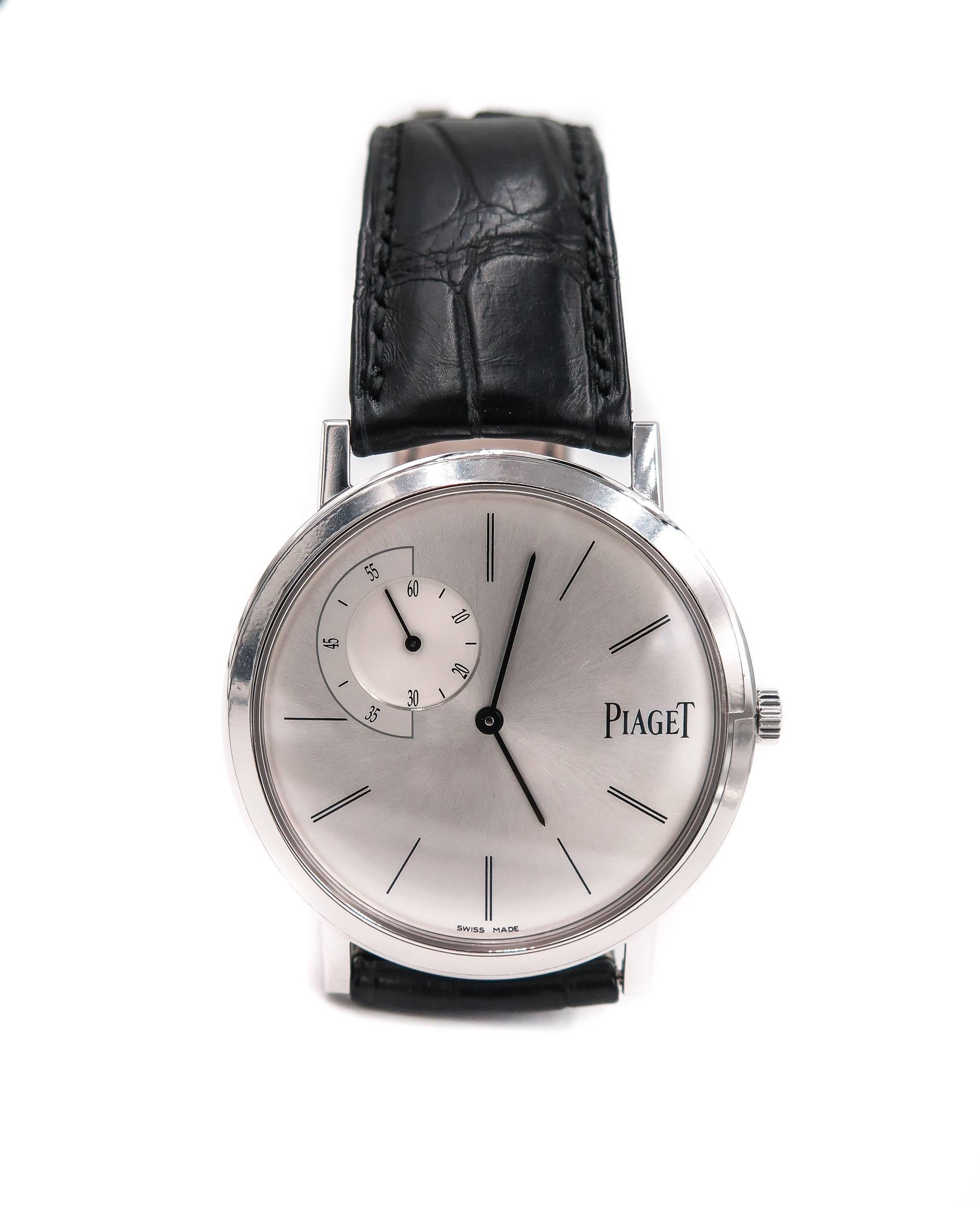 Modern Piaget White Gold Altiplano Manual Wristwatch