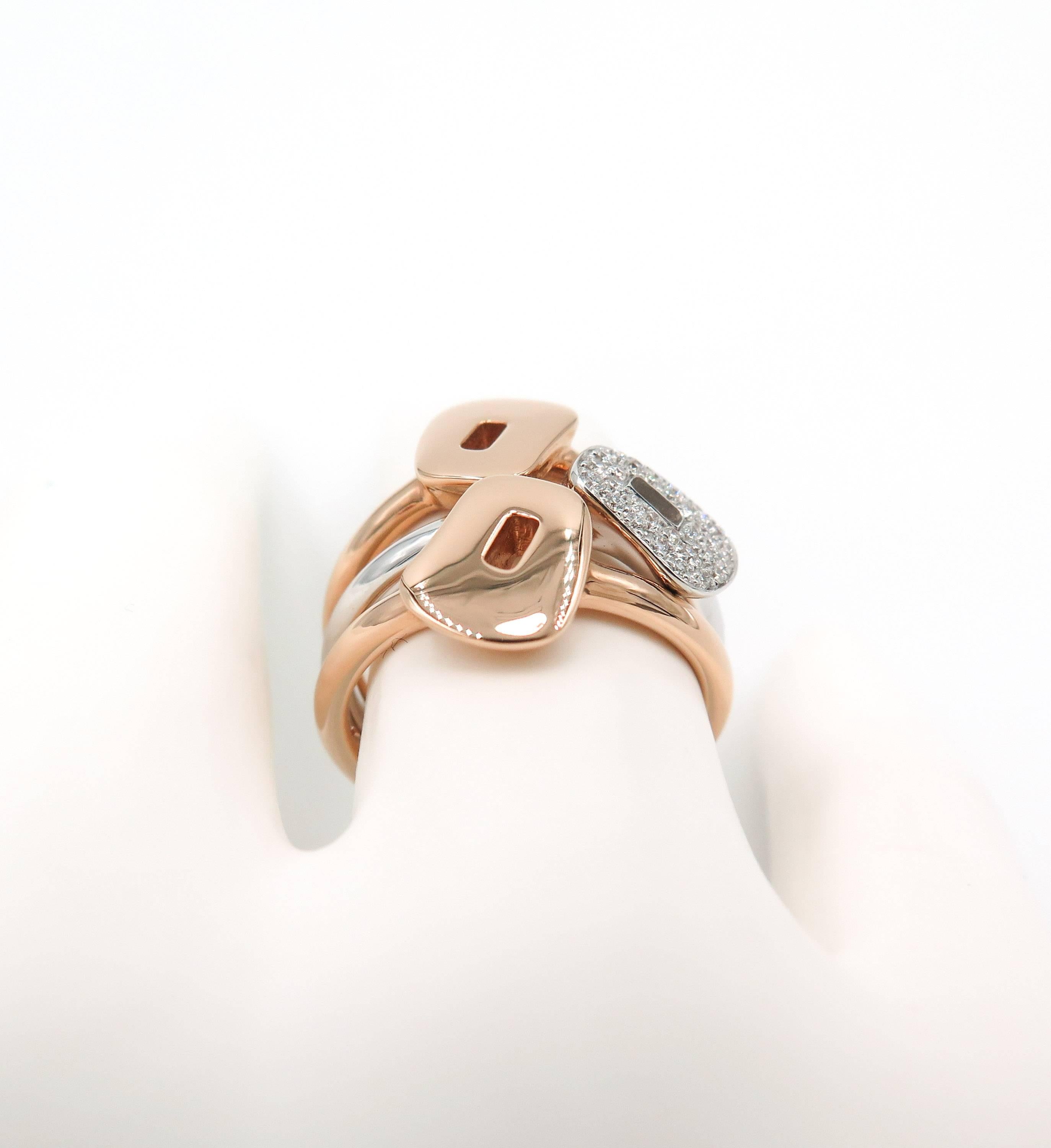 Women's Rose Gold Puzzle Ring by Mattioli