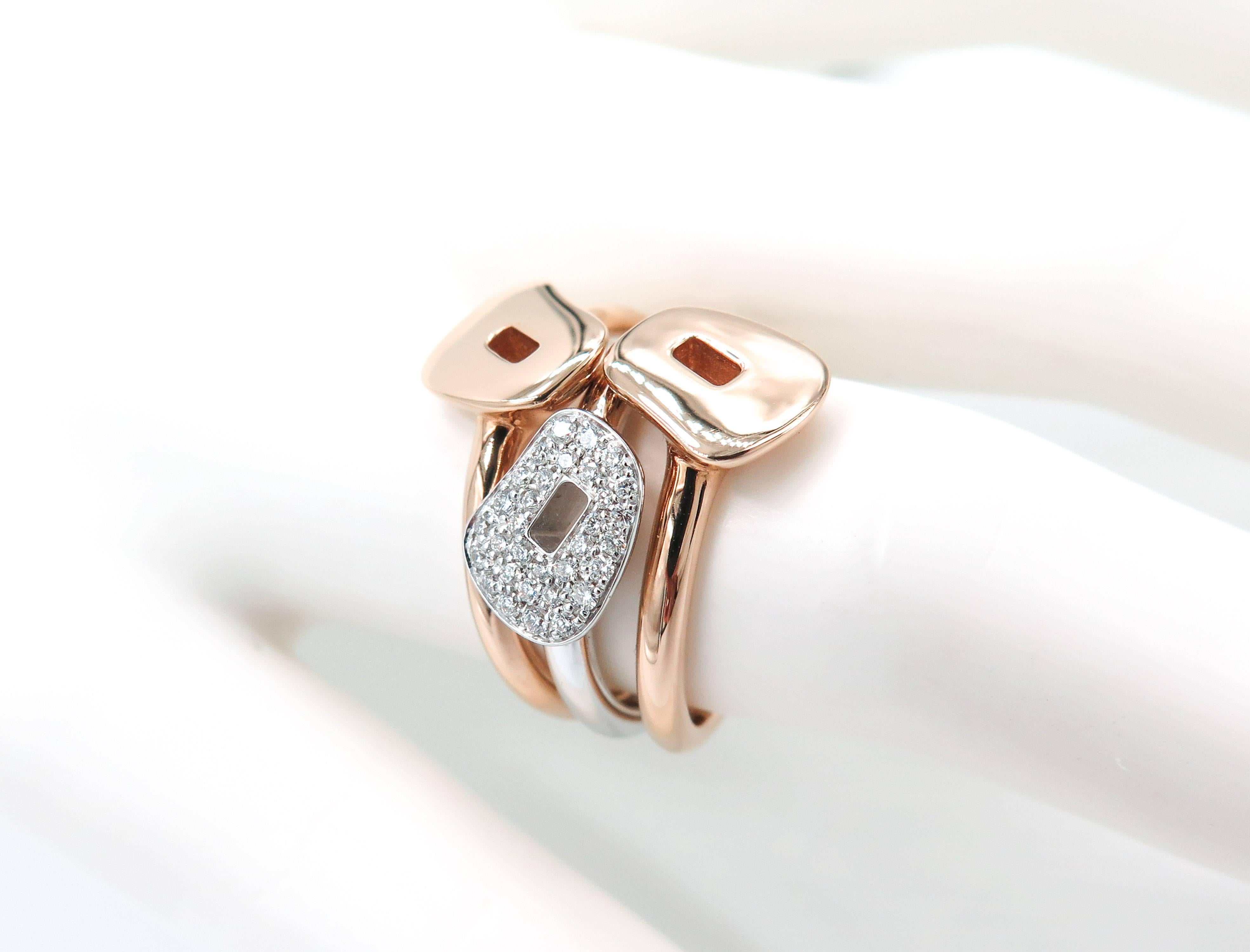 Rose Gold Puzzle Ring by Mattioli In New Condition In Greenwich, CT